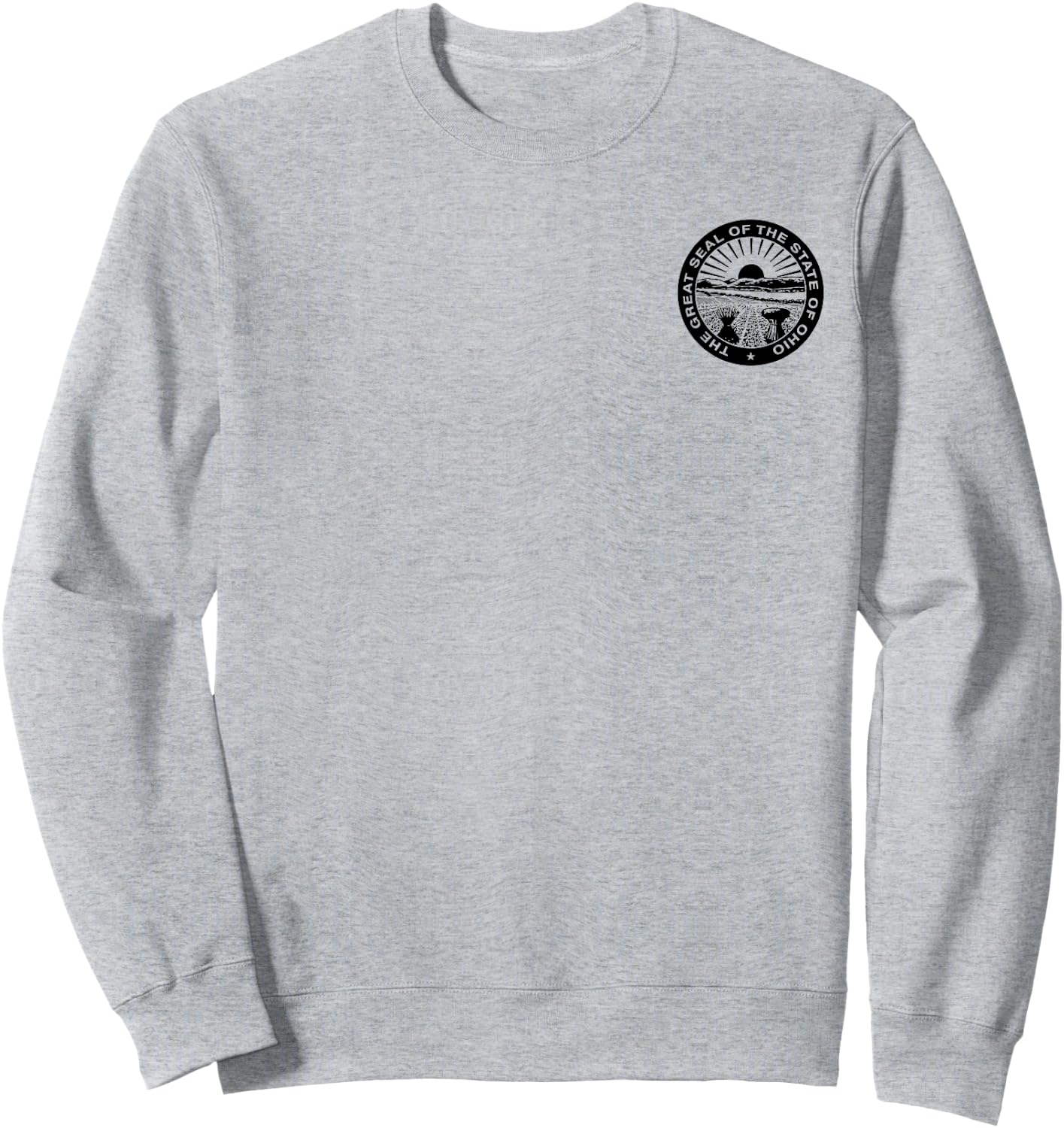 Ohio State Seal Flag Sweatshirt - Sweatshirt | Ash