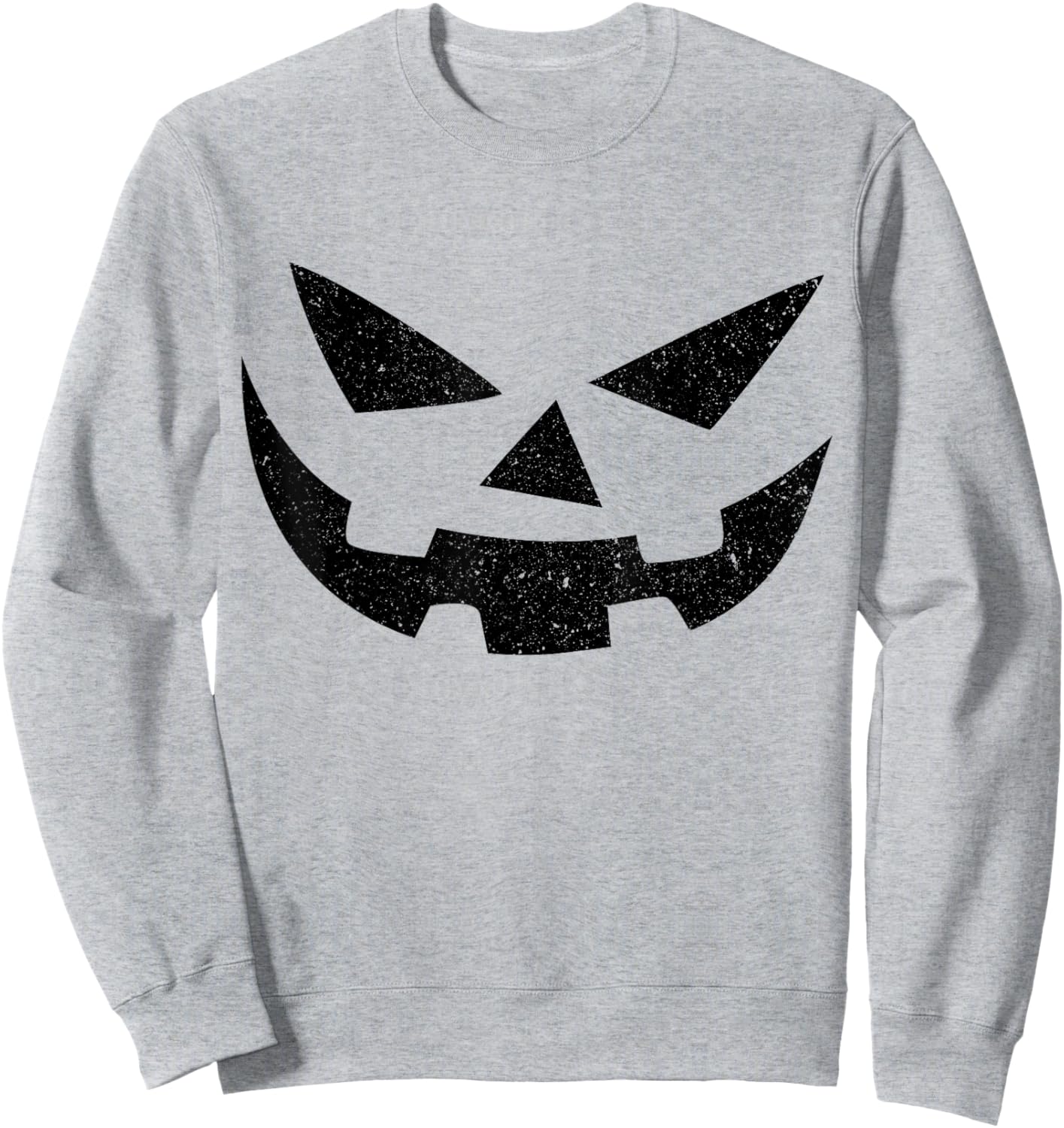 Jack O Lantern Shirt Men Women Kids Halloween Pumpkin Face Sweatshirt - Sweatshirt | Ash
