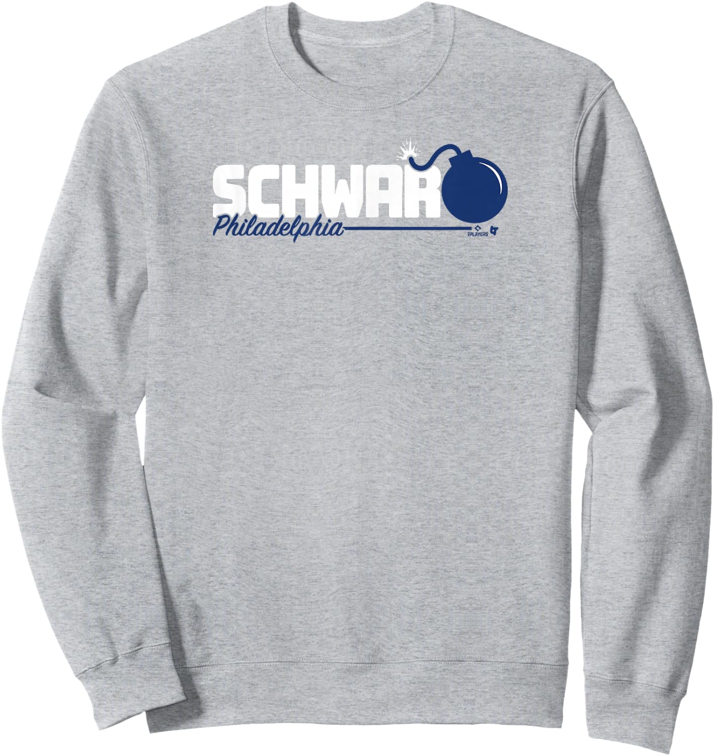 BreakingT Kyle Schwarber - Schwarbomb Logo - Philadelphia Baseball Sweatshirt - Sweatshirt | Ash