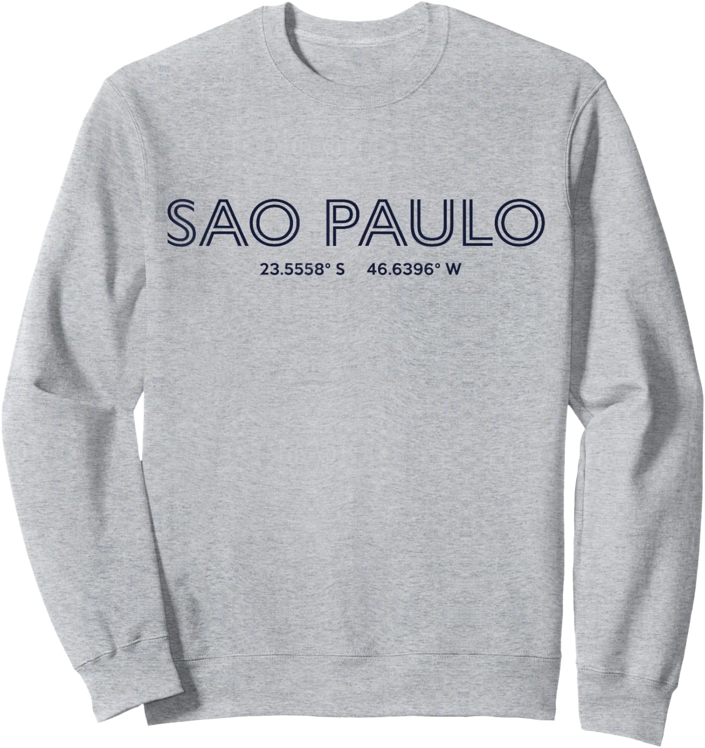 Brazil City Coordinates - Sao Paulo Sweatshirt - Sweatshirt | Ash