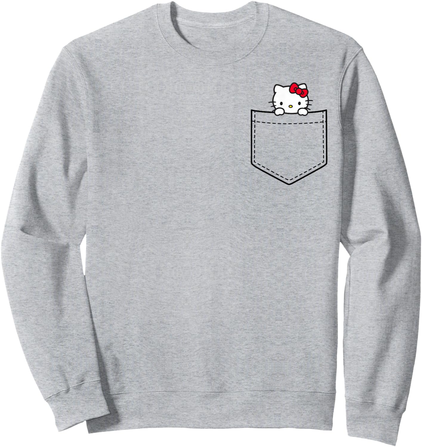 Hello Kitty Chest Pocket Sweatshirt - Sweatshirt | Ash