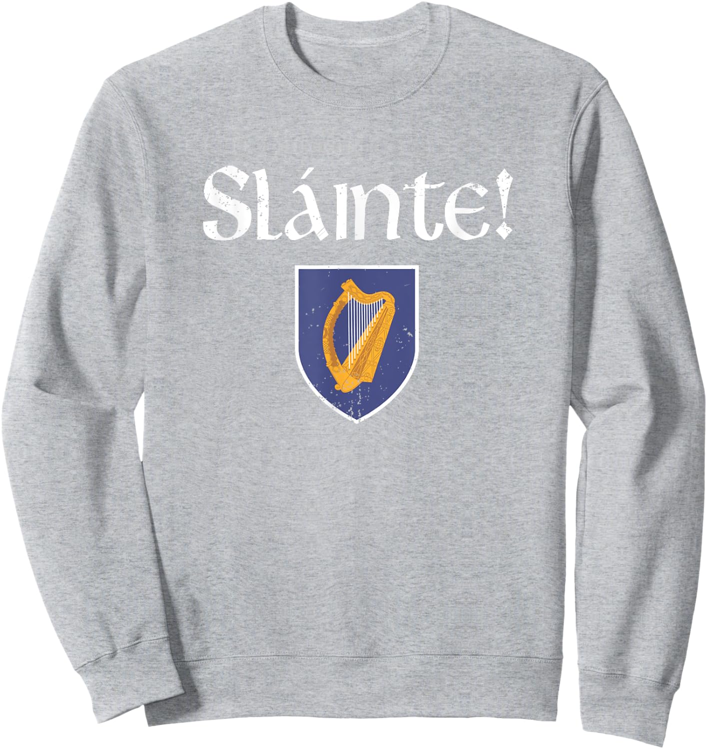 Slainte Shirt Coat of Arms Irish Patriotic St Patrick' Day Men Sweatshirt - Sweatshirt | Ash