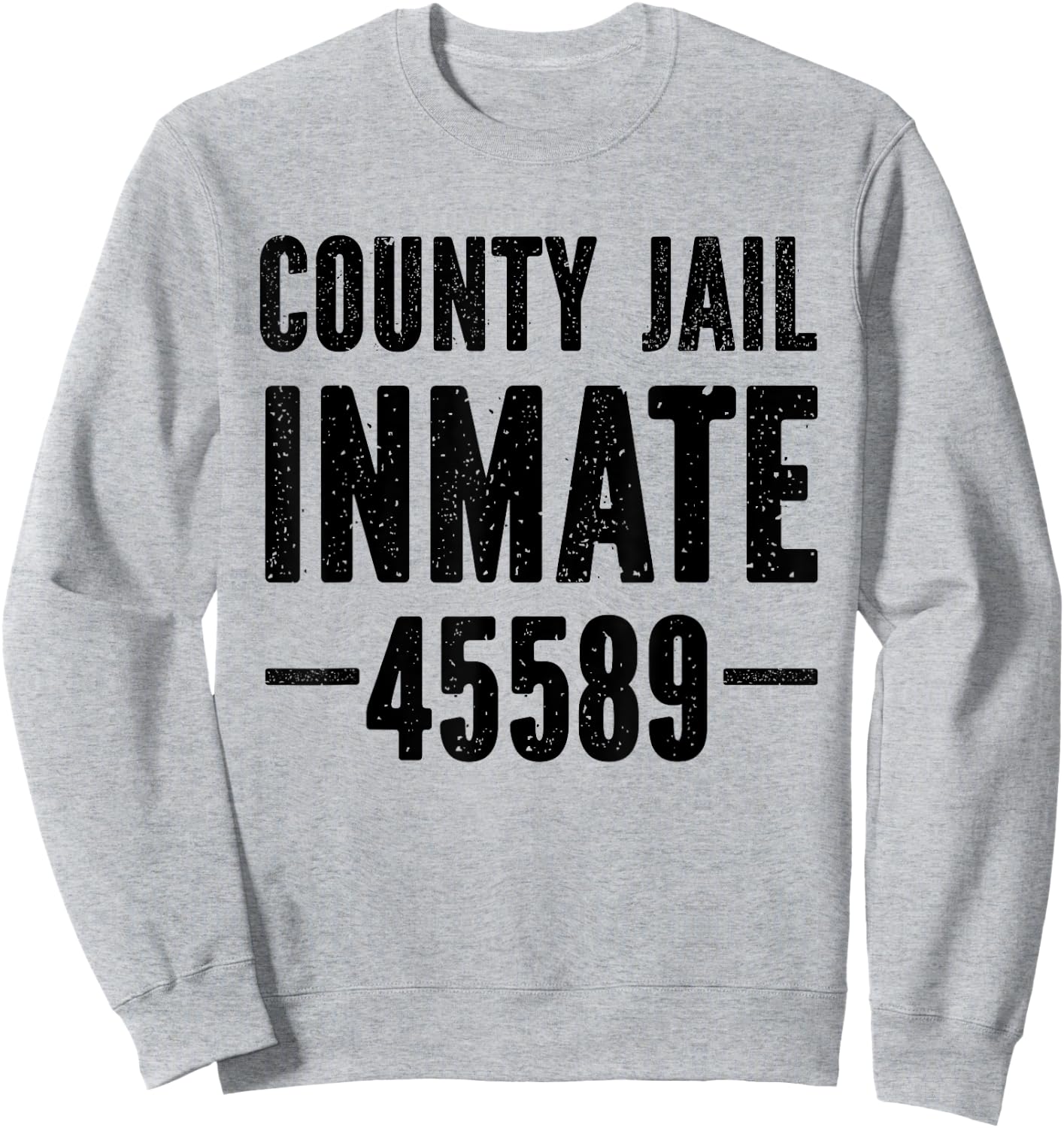 Halloween County Jail Inmate Prisoner Costume Party Sweatshirt - Sweatshirt | Ash