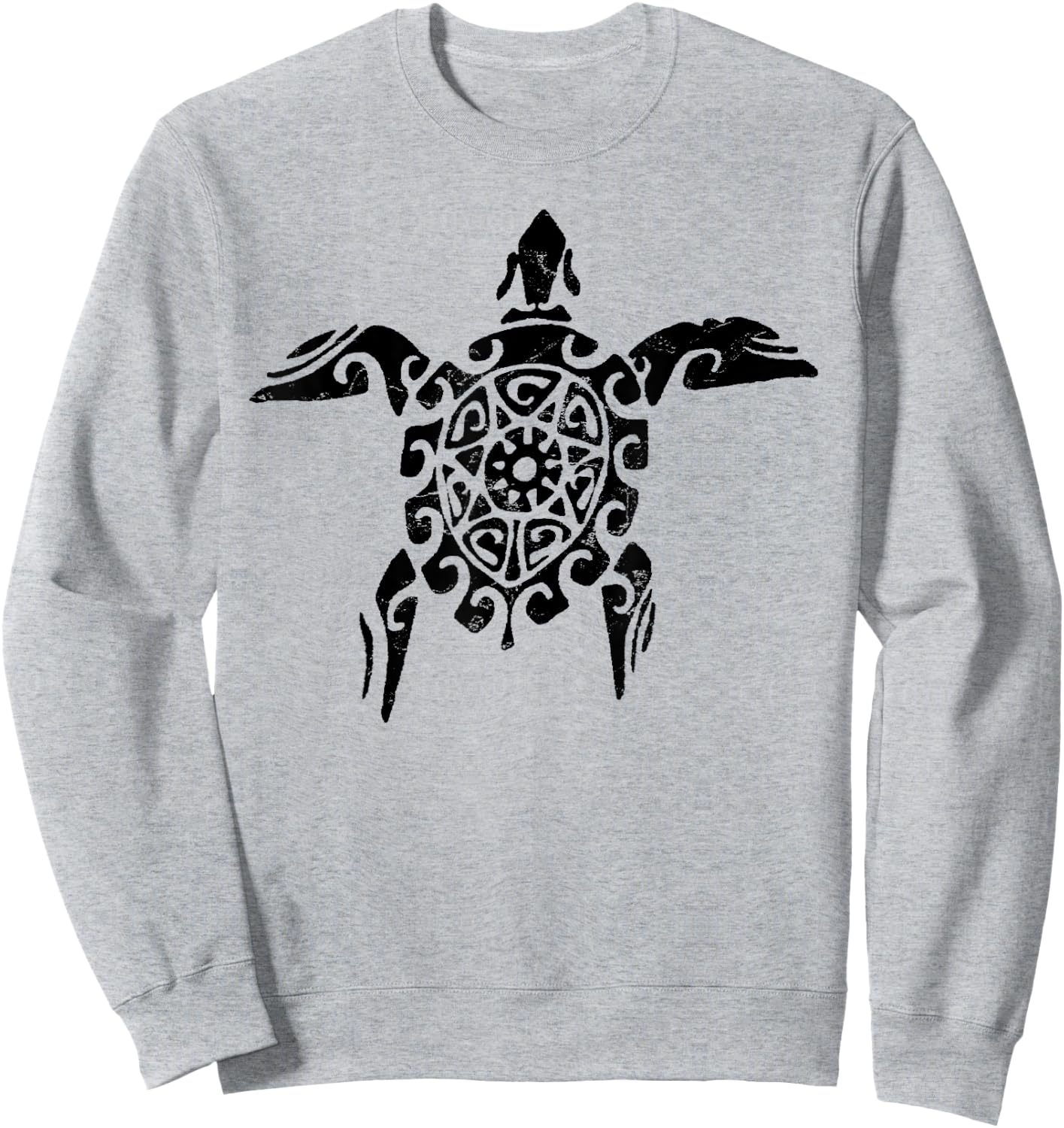 Sea Turtle Vintage Retro Tribal Throwback Vacation Sweatshirt - Sweatshirt | Ash