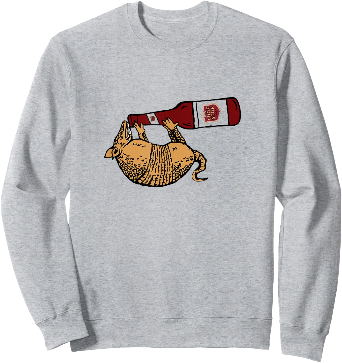 Lone Star Beer Armadillo | Texas Sweatshirt - Sweatshirt | Ash