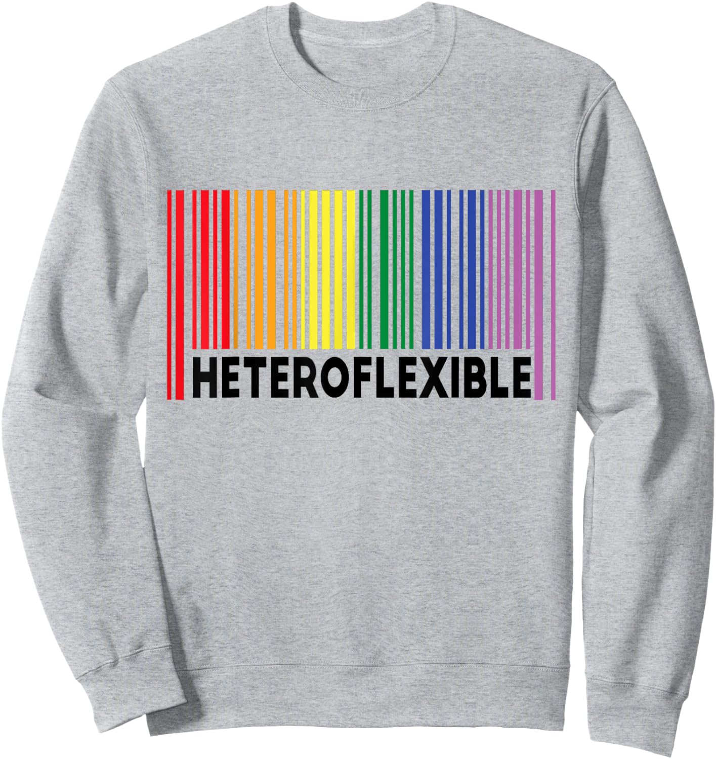Heteroflexible Funny Yoga Unicorn Queer Ally Gay Pride Stuff Sweatshirt - Sweatshirt | Ash