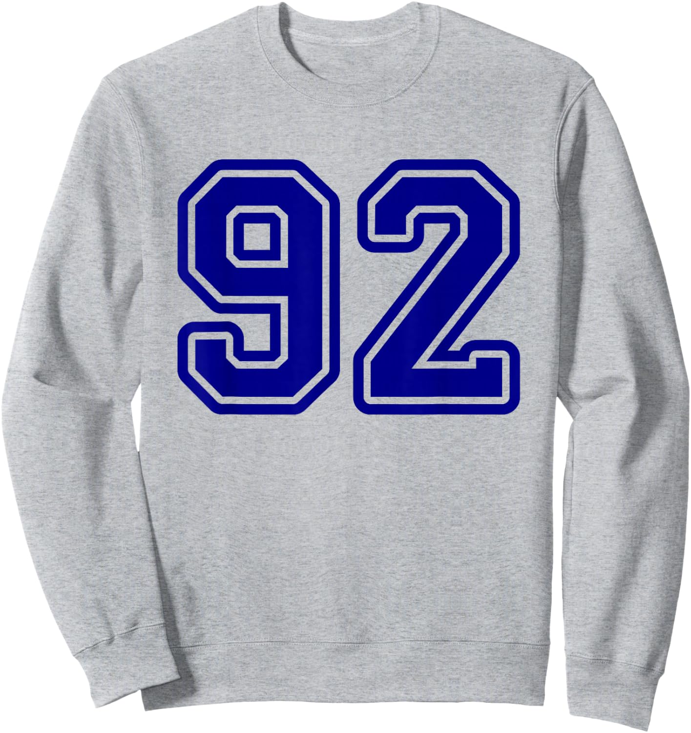 Blue Sport Team Number #92 Sweatshirt - Sweatshirt | Ash