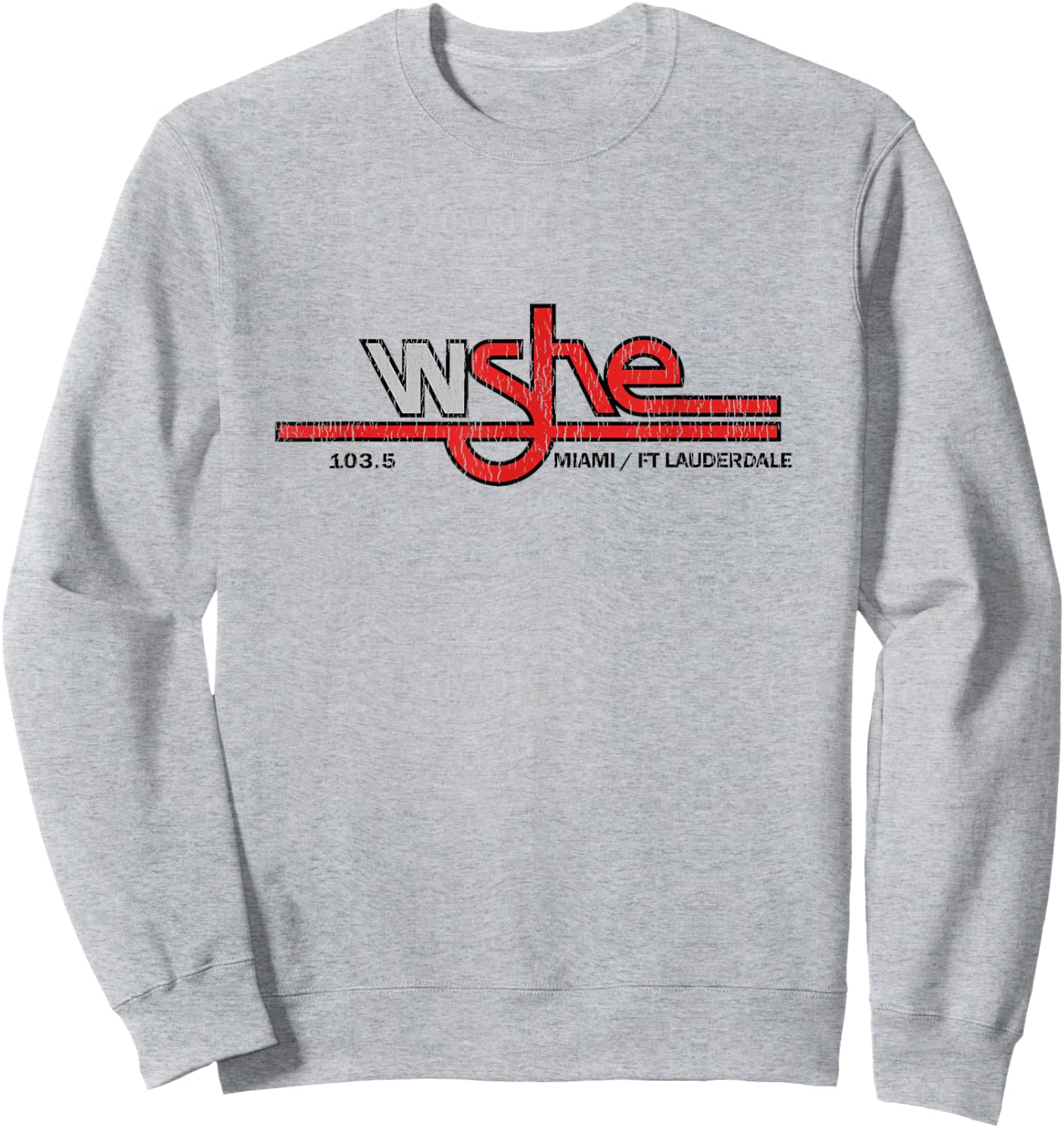 WSHE Rock Music for Rock Fan from 70s and 80s Vintage Sweatshirt - Sweatshirt | Ash