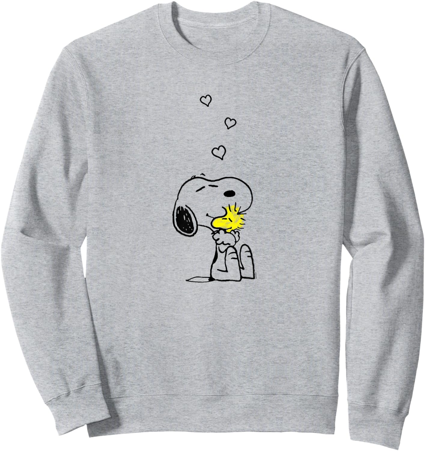 Peanuts - Snoopy Woodstock Hugs and Love Sweatshirt - Sweatshirt | Ash