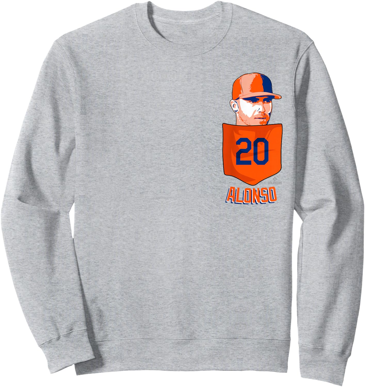 Pete Alonso New York Baseball Pocket MLBPA Sweatshirt - Sweatshirt | Ash