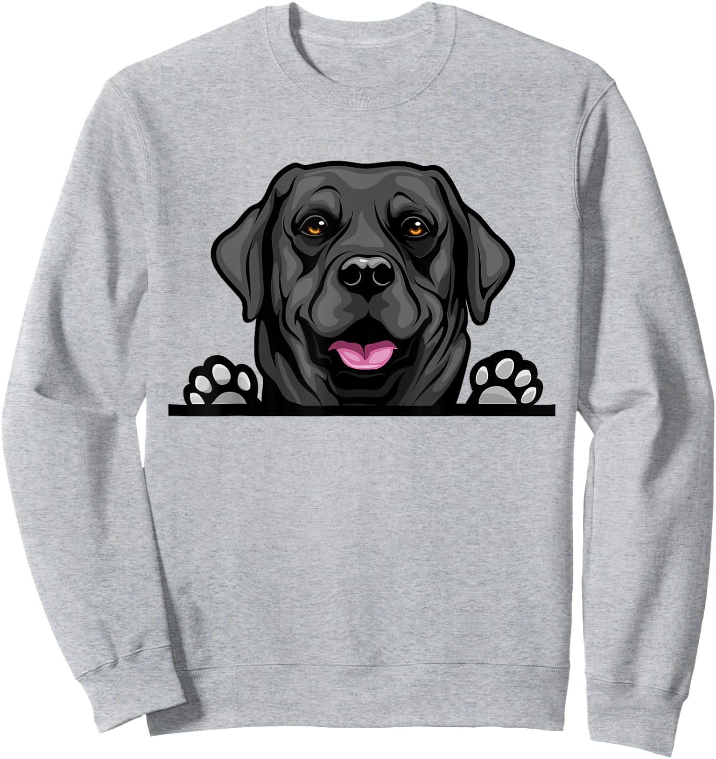Black Lab Dog Breed Popping Up Fun Labrador Retriever Owner Women Kids Sweatshirt - Sweatshirt | Ash