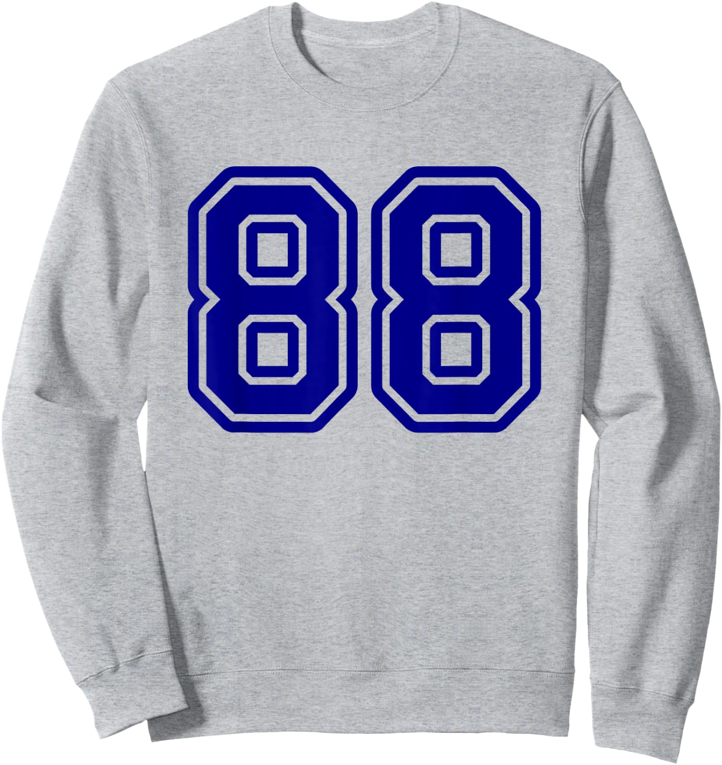 Number #88 Blue Varsity Number 88 Sweatshirt - Sweatshirt | Ash