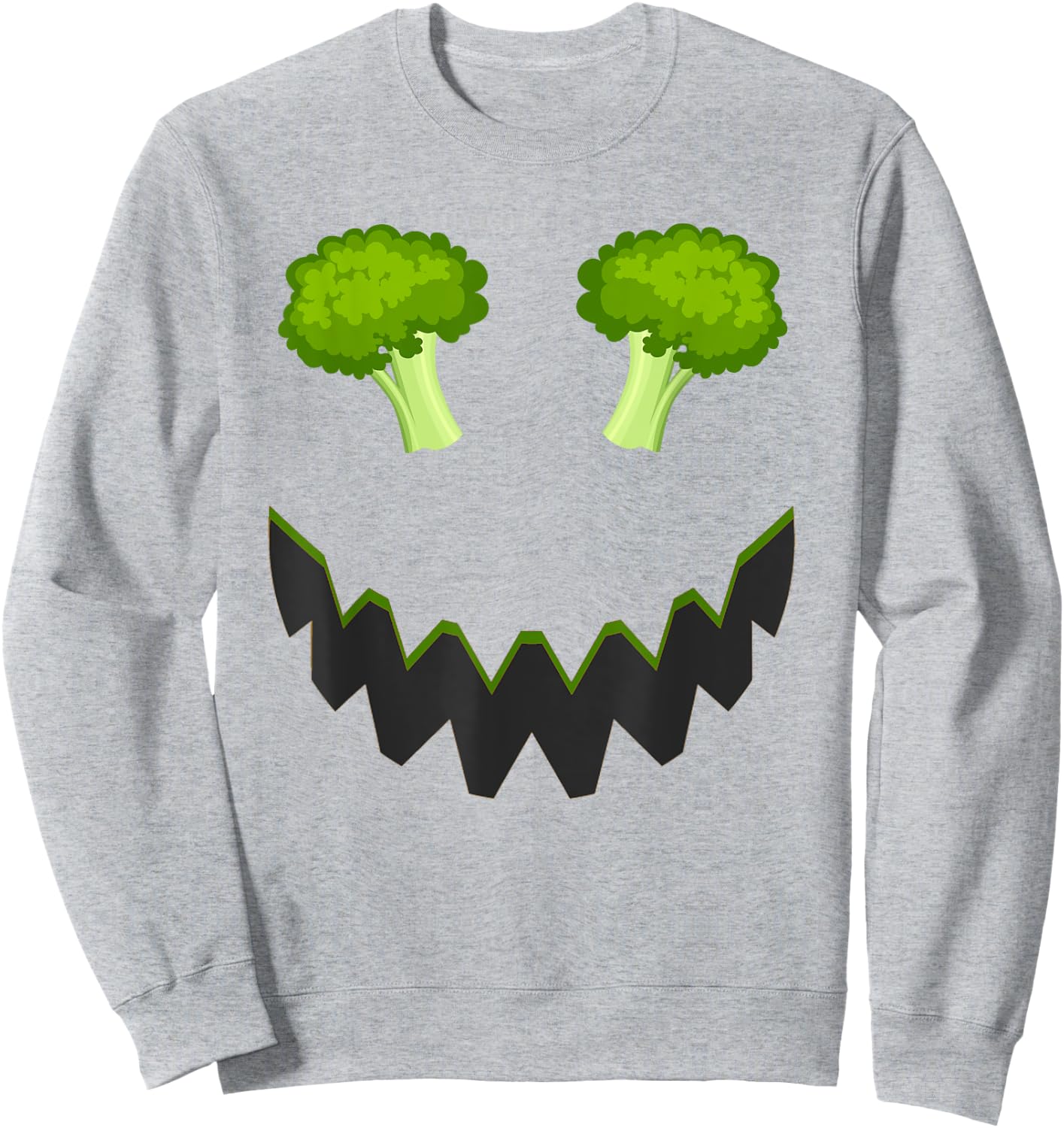 Broccoli Outfit Idea & Novelty Vegetable Halloween Sweatshirt - Sweatshirt | Ash