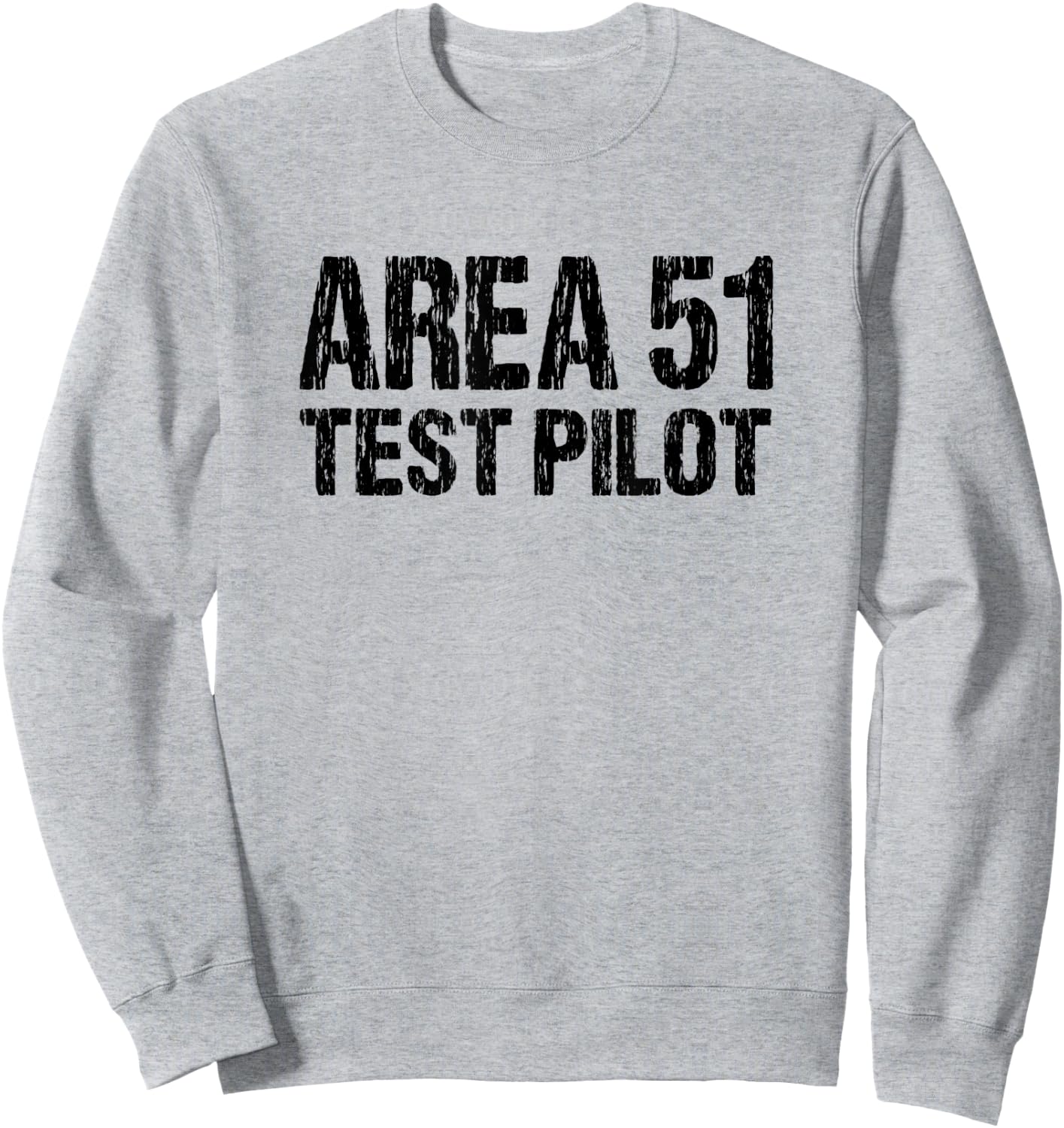 Area 51 Test Pilot Retro Halloween Costume Roswell Alien UFO Sweatshirt - Sweatshirt | Ash
