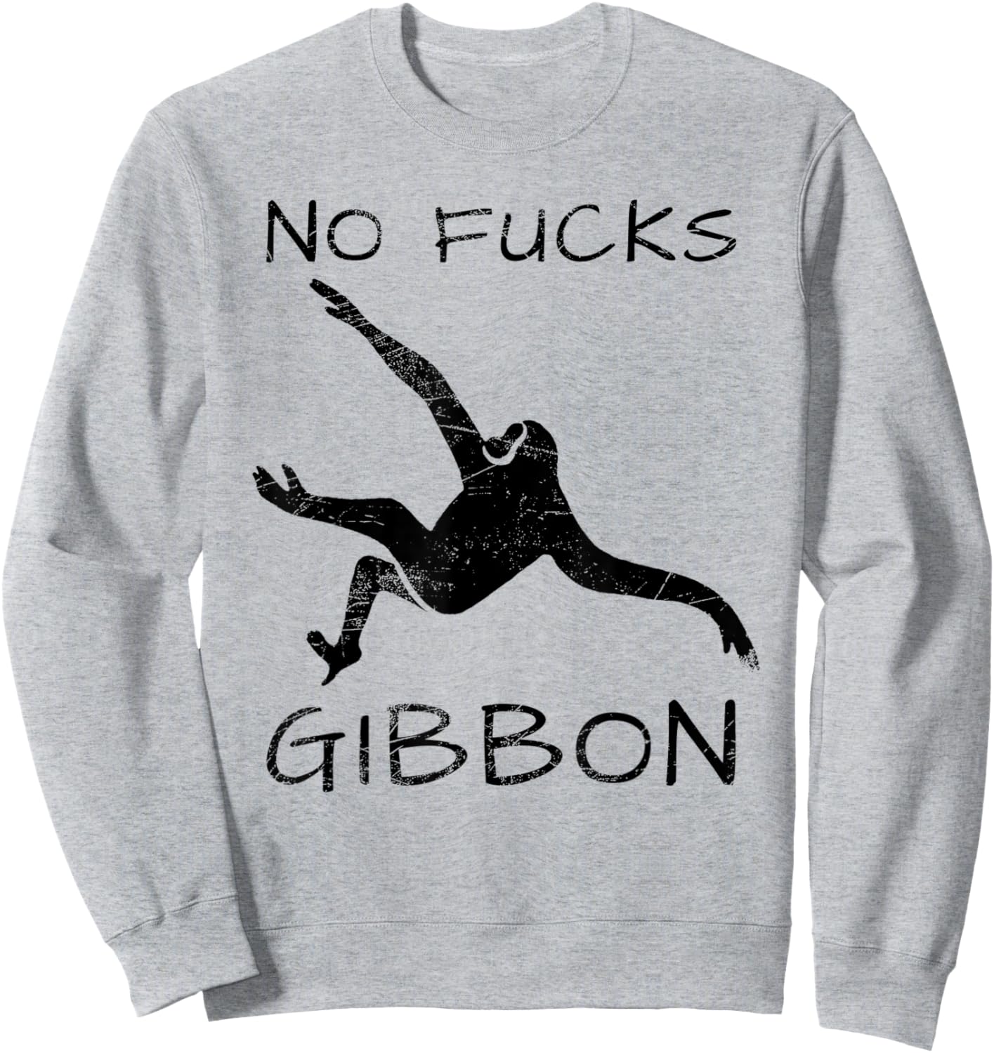 Gibbon Funny Ape Monkey Animal Sweatshirt - Sweatshirt | Ash