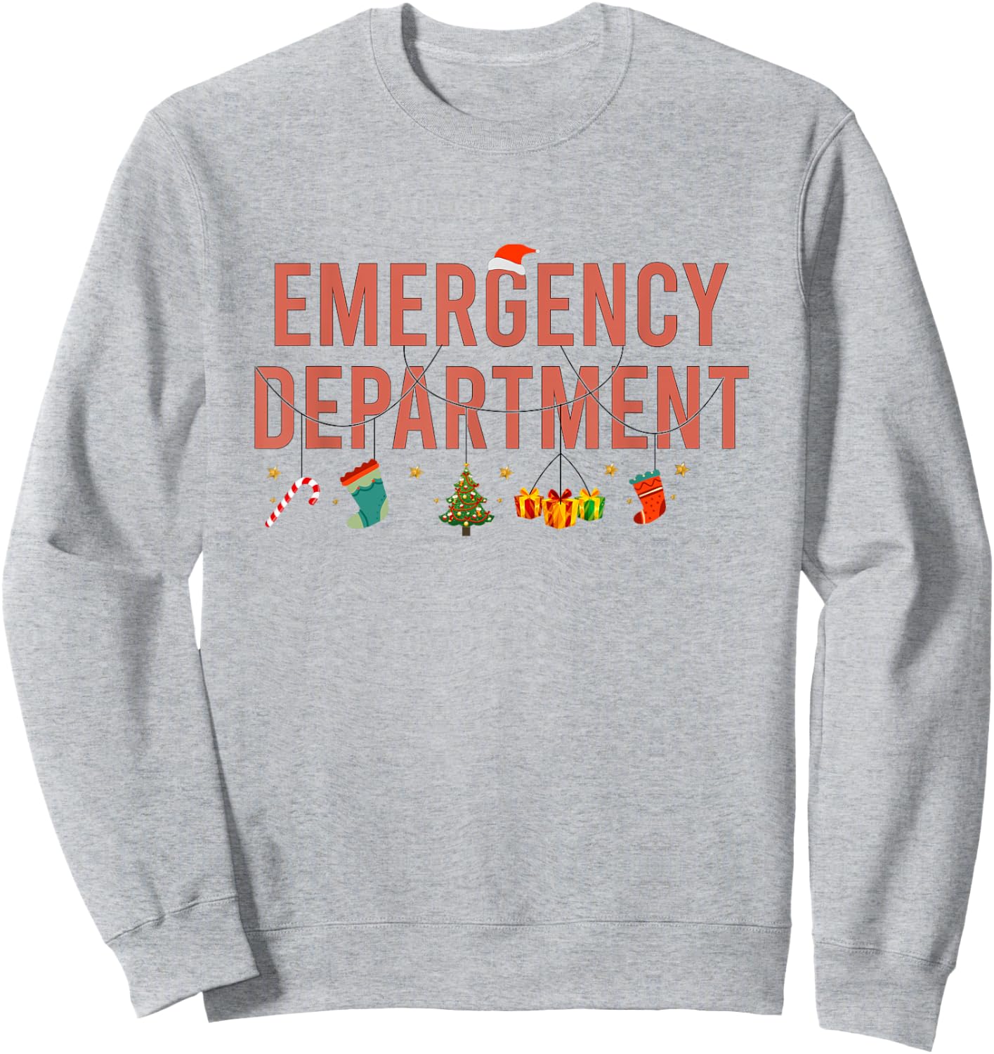 Emergency Department Christmas Emergency Nurse Christmas Sweatshirt - Sweatshirt | Ash