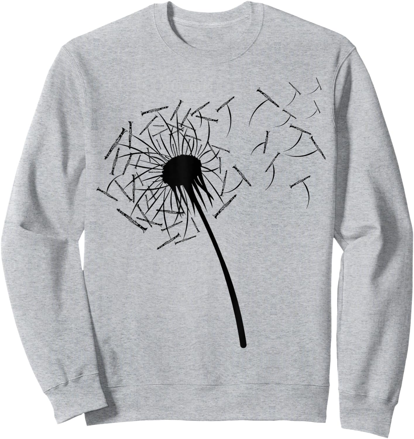 Dandelion Clarinet Shirt for Clarinetist | Clarinet Sweatshirt - Sweatshirt | Ash