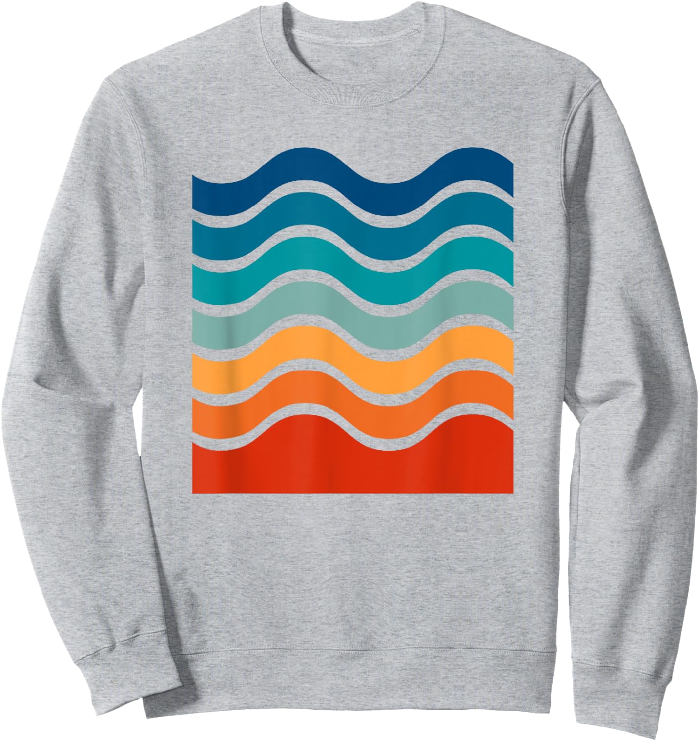 Retro Aesthetic Yellow With Colorful Retro Stripes Sweatshirt - Sweatshirt | Ash
