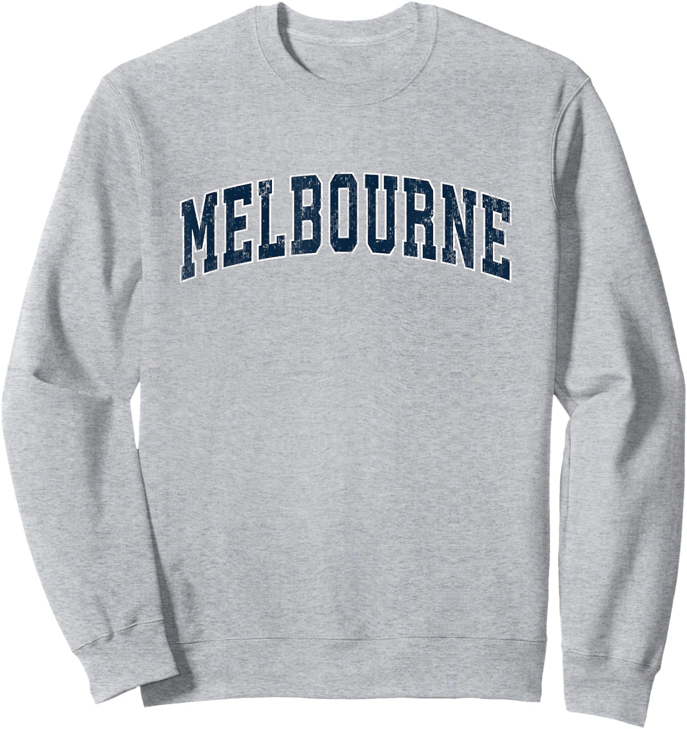 Melbourne Florida FL Vintage Sports Design Navy Design Sweatshirt - Sweatshirt | Ash