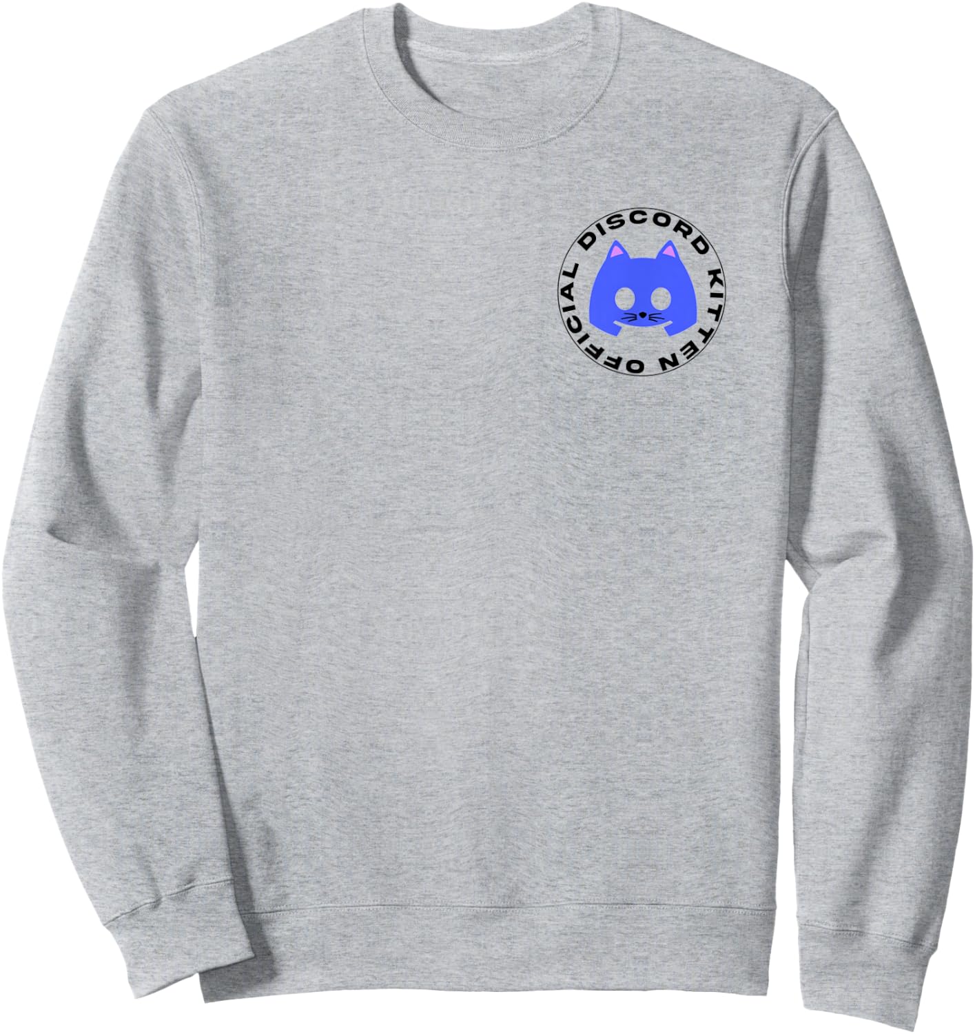 Discord Kitten Offical Funny Meme Graphic Sweatshirt - Sweatshirt | Ash