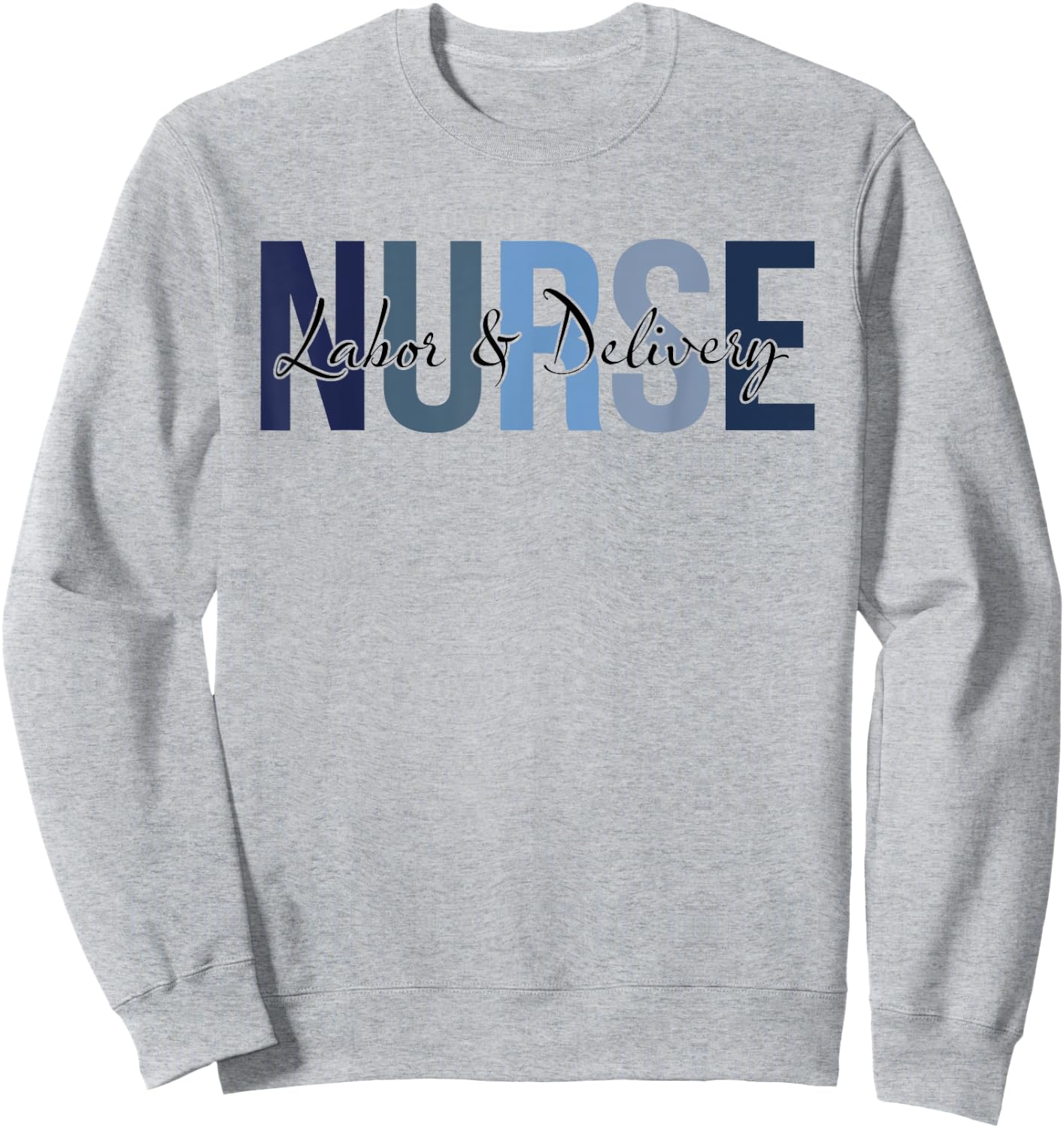 Retro Labor & Delivery Nurse Gifts Nursing Apparel Sweatshirt - Sweatshirt | Ash