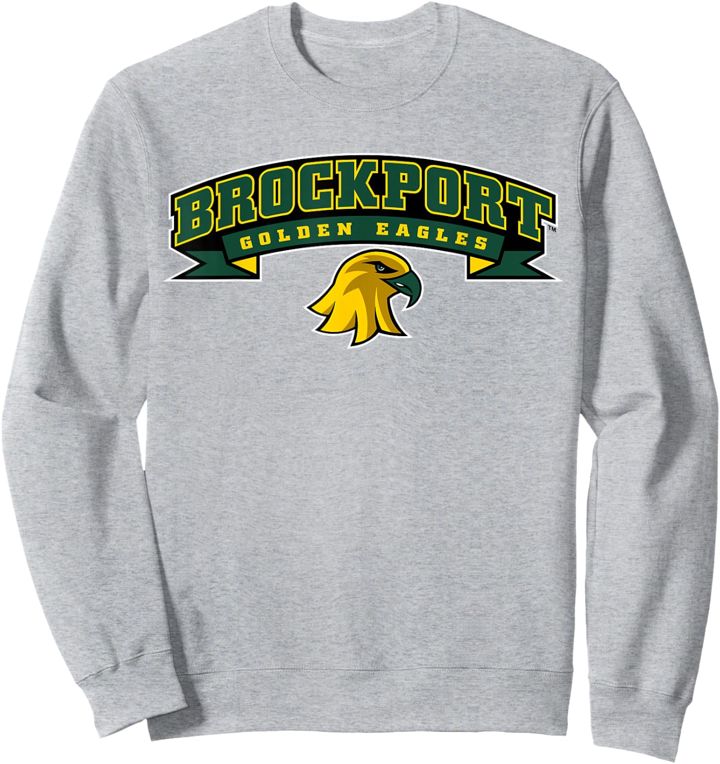 SUNY Brockport Golden Eagles Banner Logo Sweatshirt - Sweatshirt | Ash