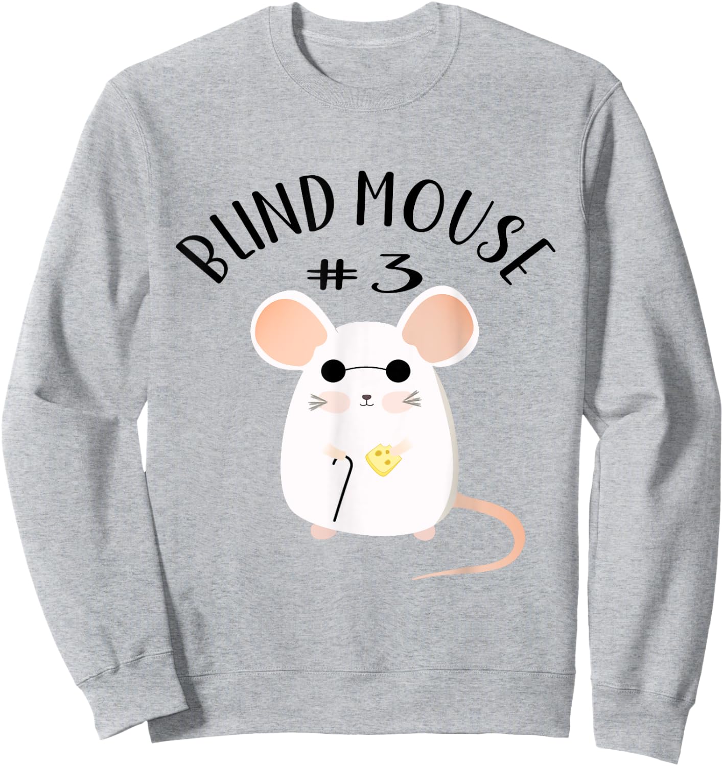 Halloween Matching Group #3-3 Blind Mice Costume Sweatshirt - Sweatshirt | Ash