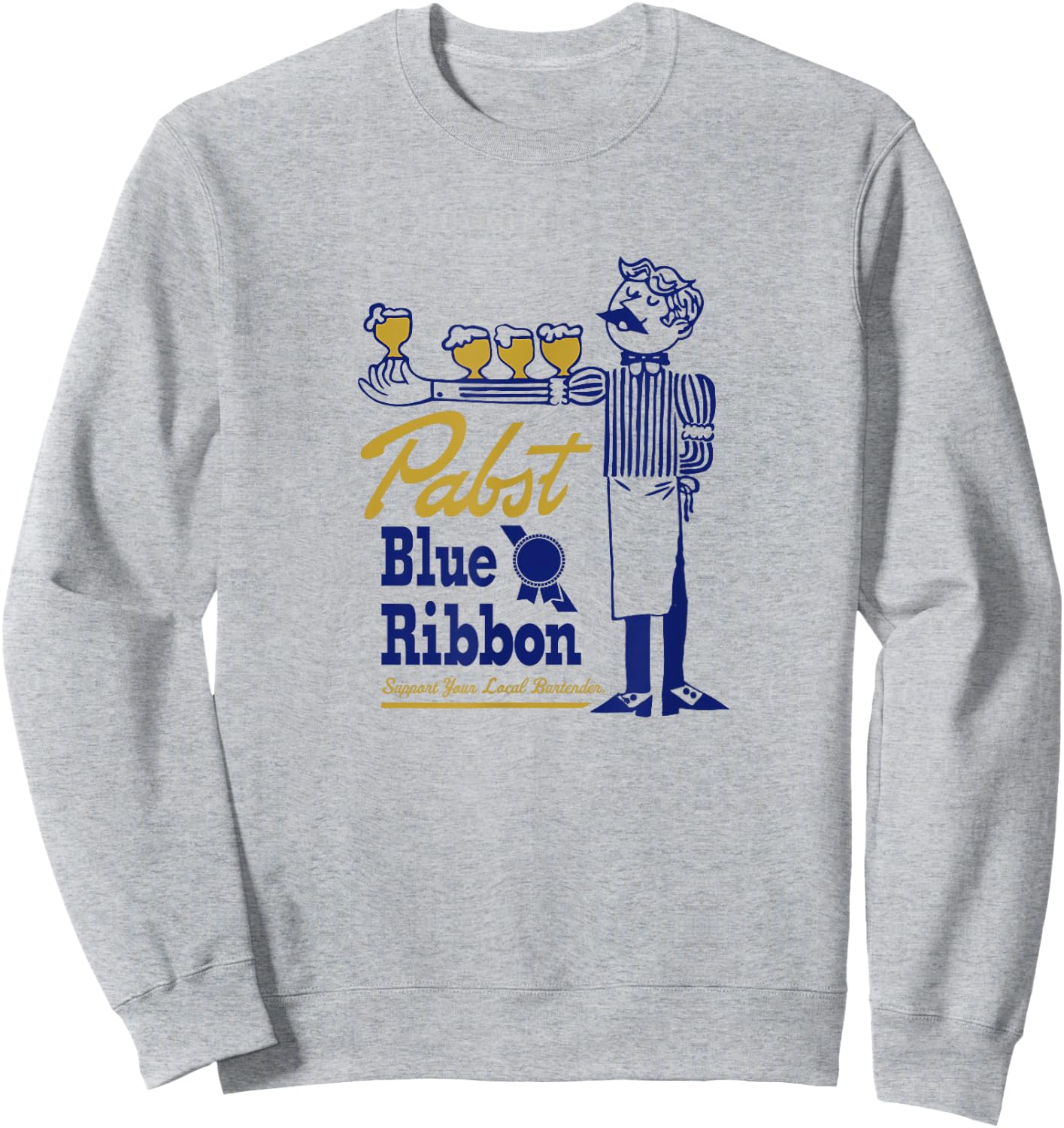 Pabst Blue Ribbon Classic Bartender Sweatshirt - Sweatshirt | Ash