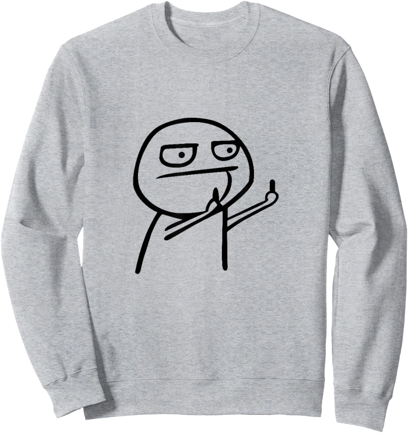 Funny stick man, funny picture, men and women Sweatshirt - Sweatshirt | Ash
