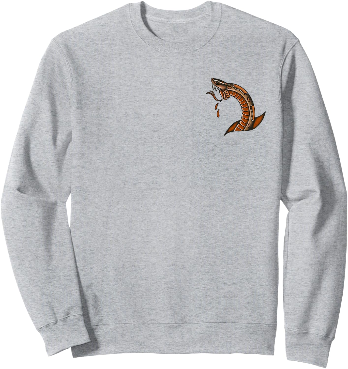 American Traditional Eagle Snake Old School Tattoo Flash Sweatshirt - Sweatshirt | Ash