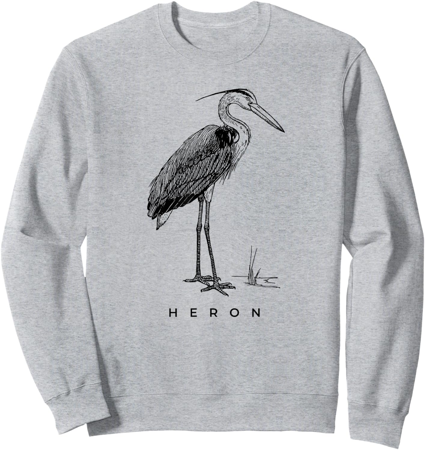 Great Blue Heron Bird Birdwatcher Sweatshirt - Sweatshirt | Ash