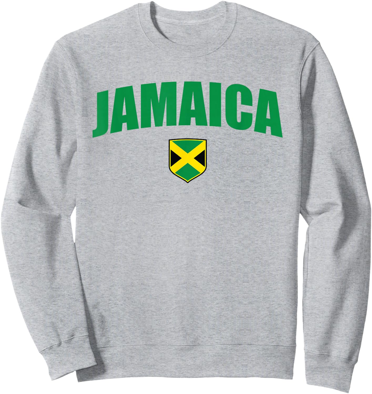 Jamaica Flag Jamaican Vintage Athletic Throwback Souvenir Sweatshirt - Sweatshirt | Ash