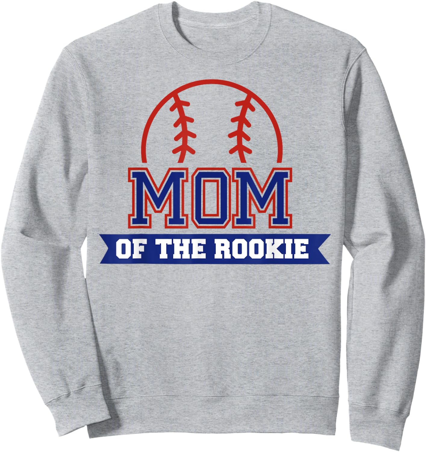 Mom of Rookie 1st Birthday Baseball Theme Matching Party Sweatshirt - Sweatshirt | Ash