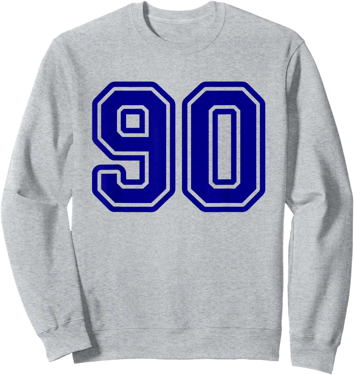Number #90 Blue Sport Number 90 Sweatshirt - Sweatshirt | Ash