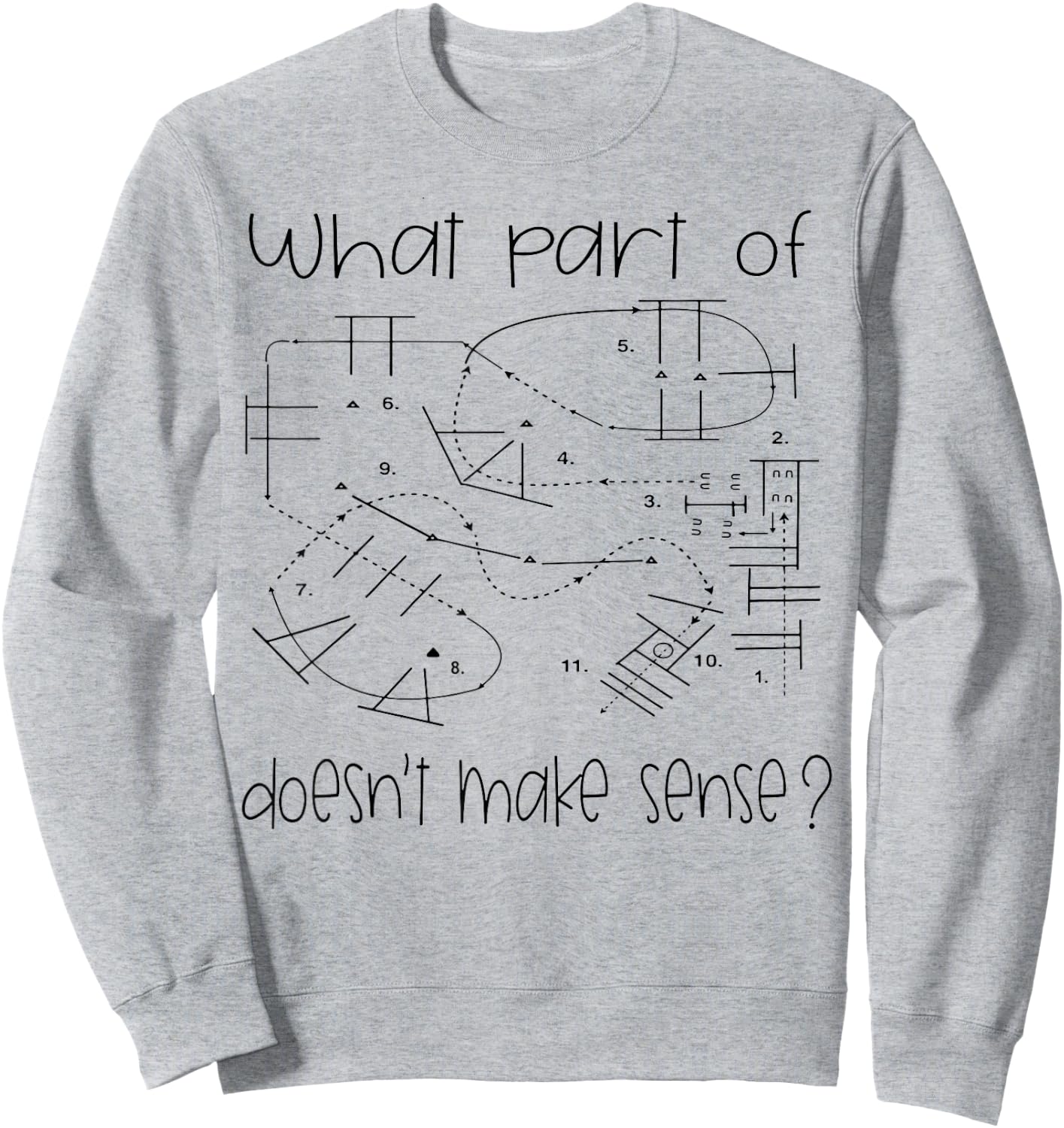 What Part Of Doesn't Make Sense Funny Horse exercises Sweatshirt - Sweatshirt | Ash