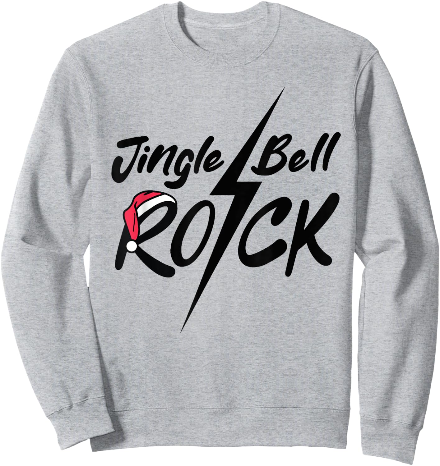 Jingle Bell Rock Rockin' Christmas Tree Retro Music Sweatshirt - Sweatshirt | Ash