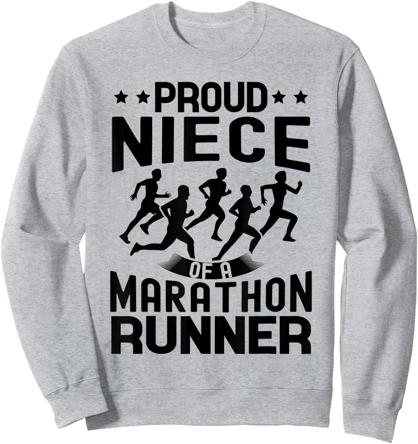 Proud niece of a marathon runner matching family Sweatshirt - Sweatshirt | Ash