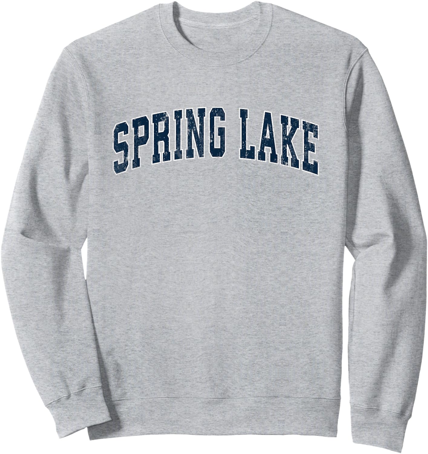Spring Lake Michigan MI Vintage Sports Design Navy Design Sweatshirt - Sweatshirt | Ash