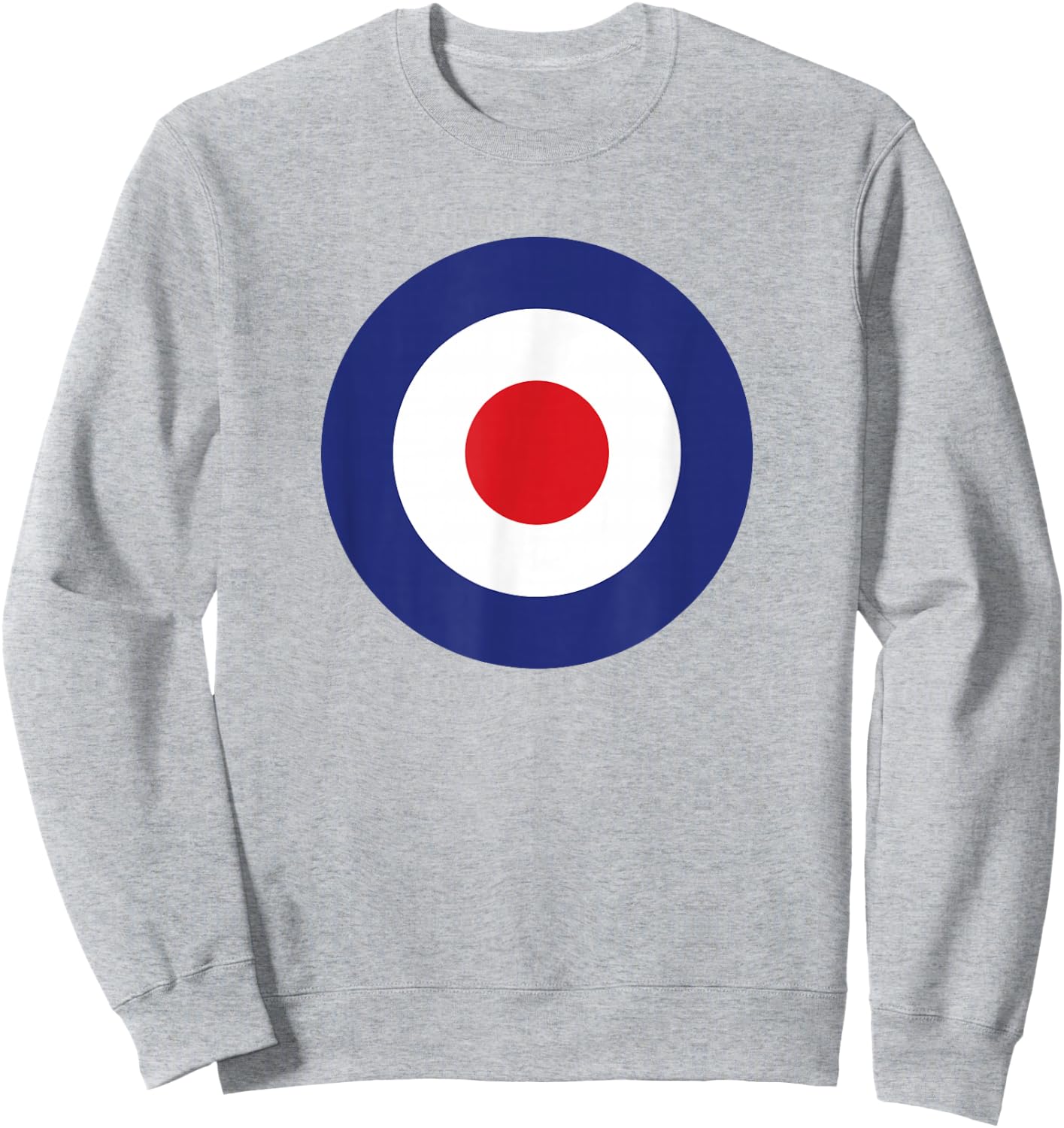 Mod Target Circle Music Logo | Retro Air Force RAF Roundel Sweatshirt - Sweatshirt | Ash