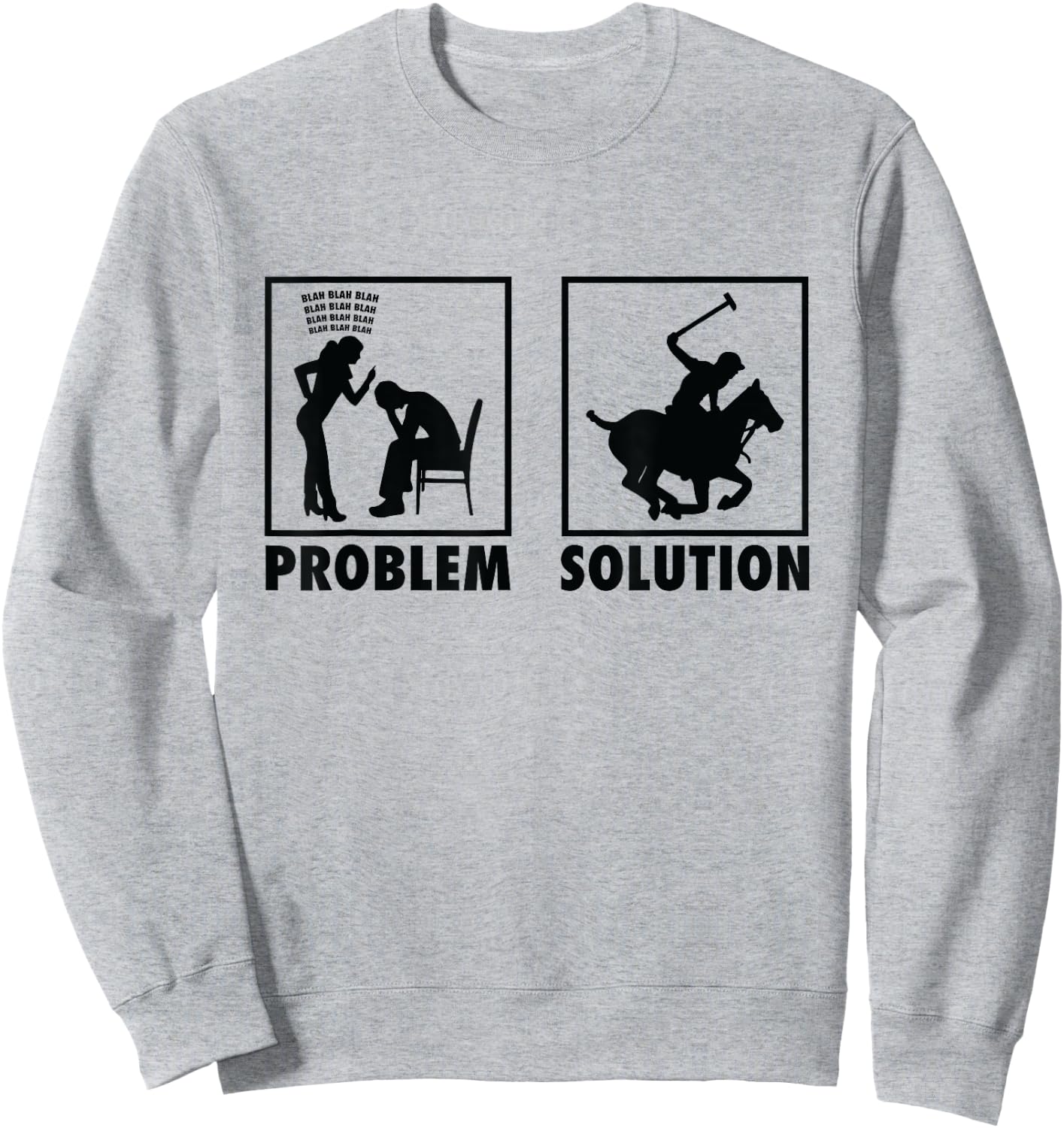 Polo Horseback Ball Game Polo Player Sweatshirt - Sweatshirt | Ash