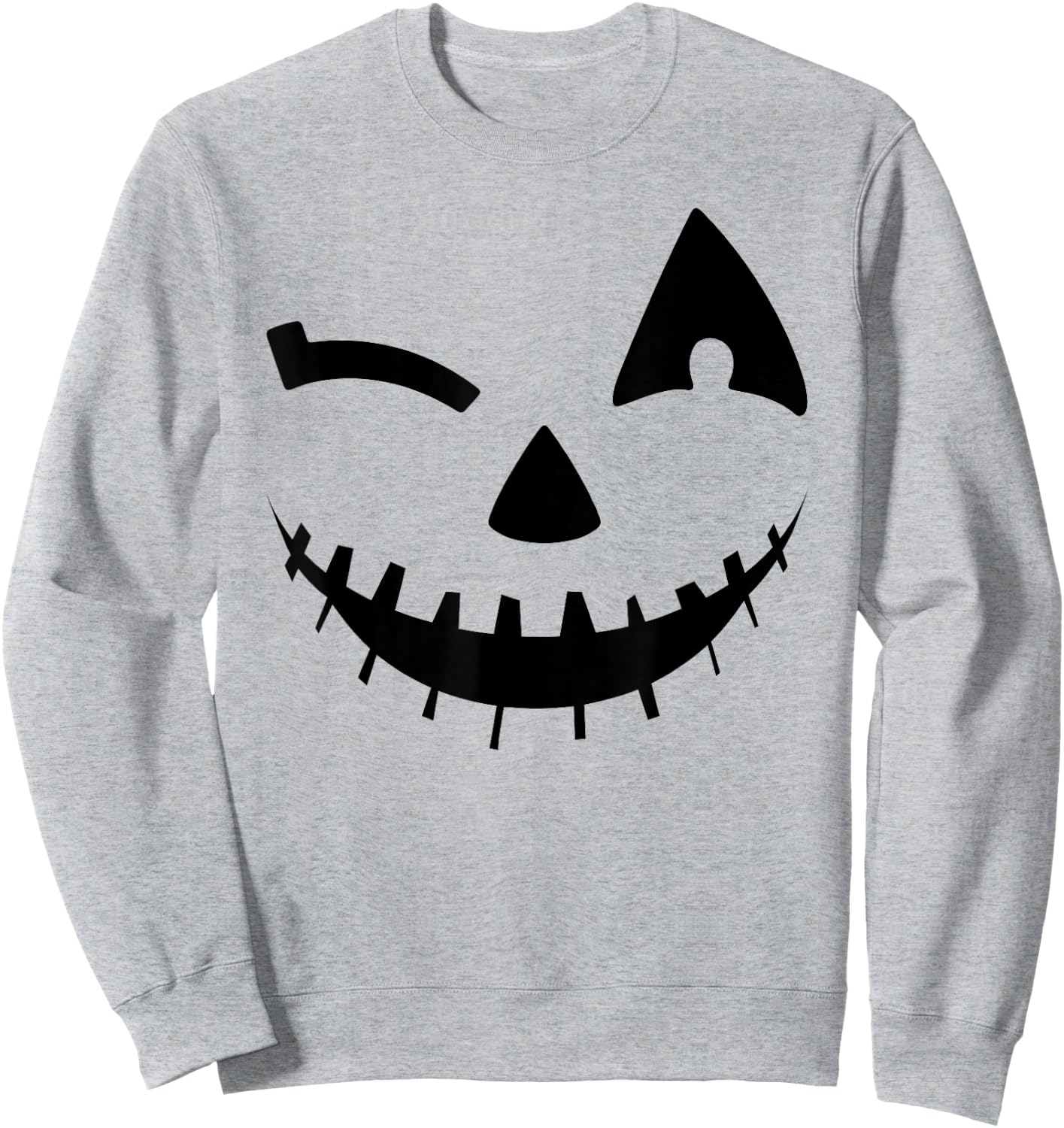 Adult Pumpkin Shirt Women Halloween Jackolantern Costume Sweatshirt - Sweatshirt | Ash