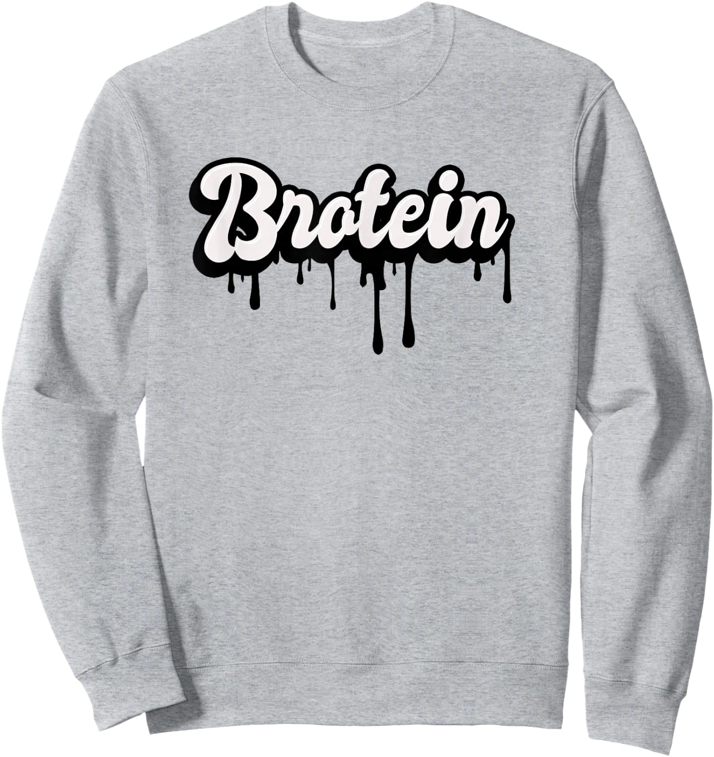 Funny Gay Men's Muscle Gym Bro - Protein Shake Brotein Sweatshirt - Sweatshirt | Ash