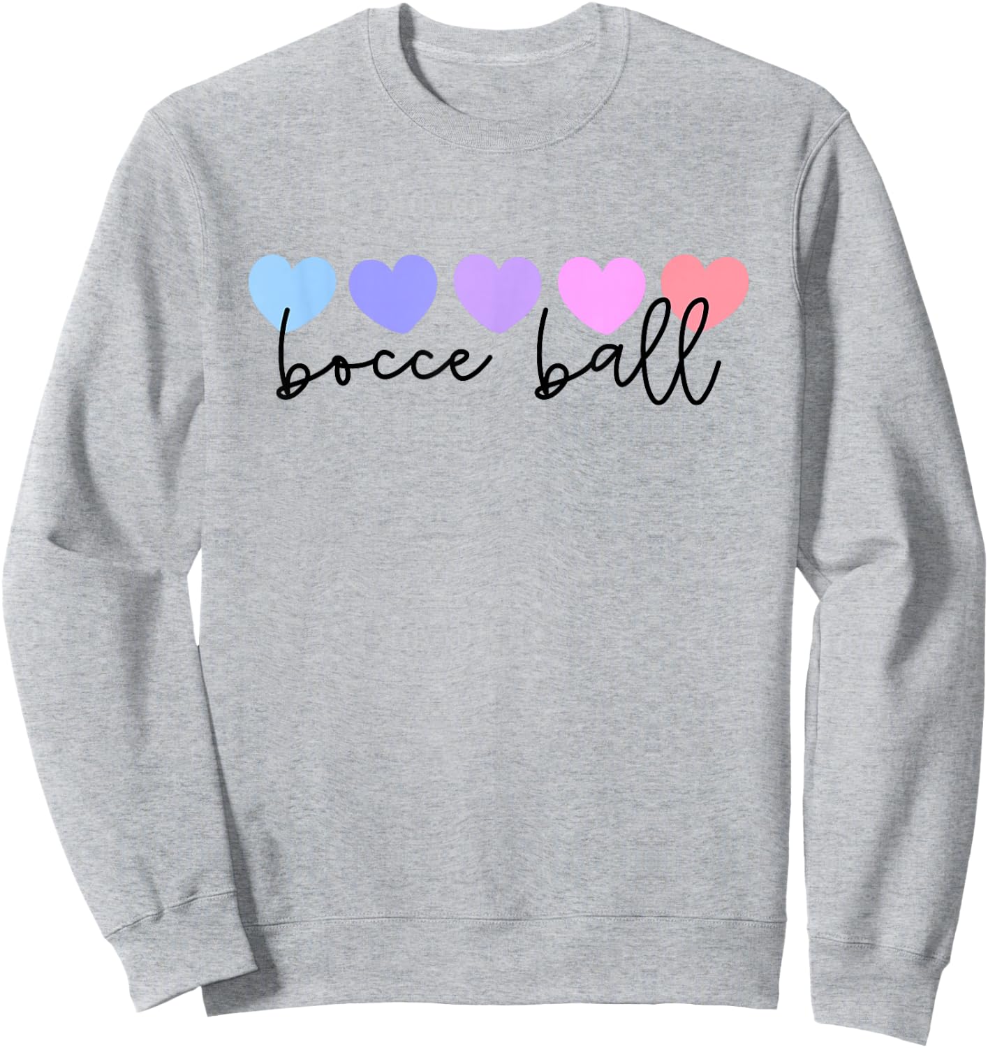 Bocce Ball Lover Heart Women or Girls Sweatshirt - Sweatshirt | Ash