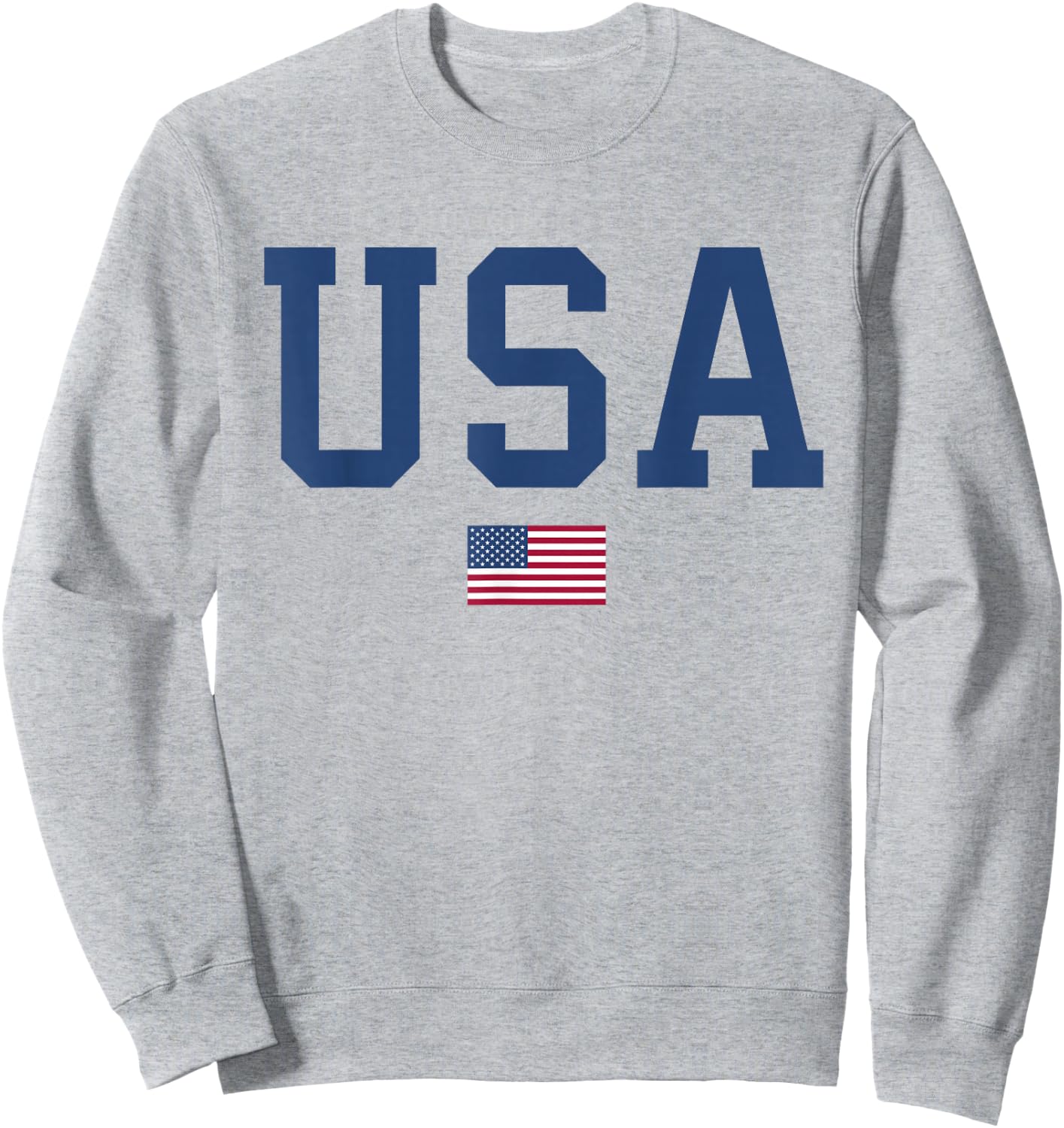 USA Shirt Women Men Kids American Flag Patriotic 4th of July Sweatshirt - Sweatshirt | Ash