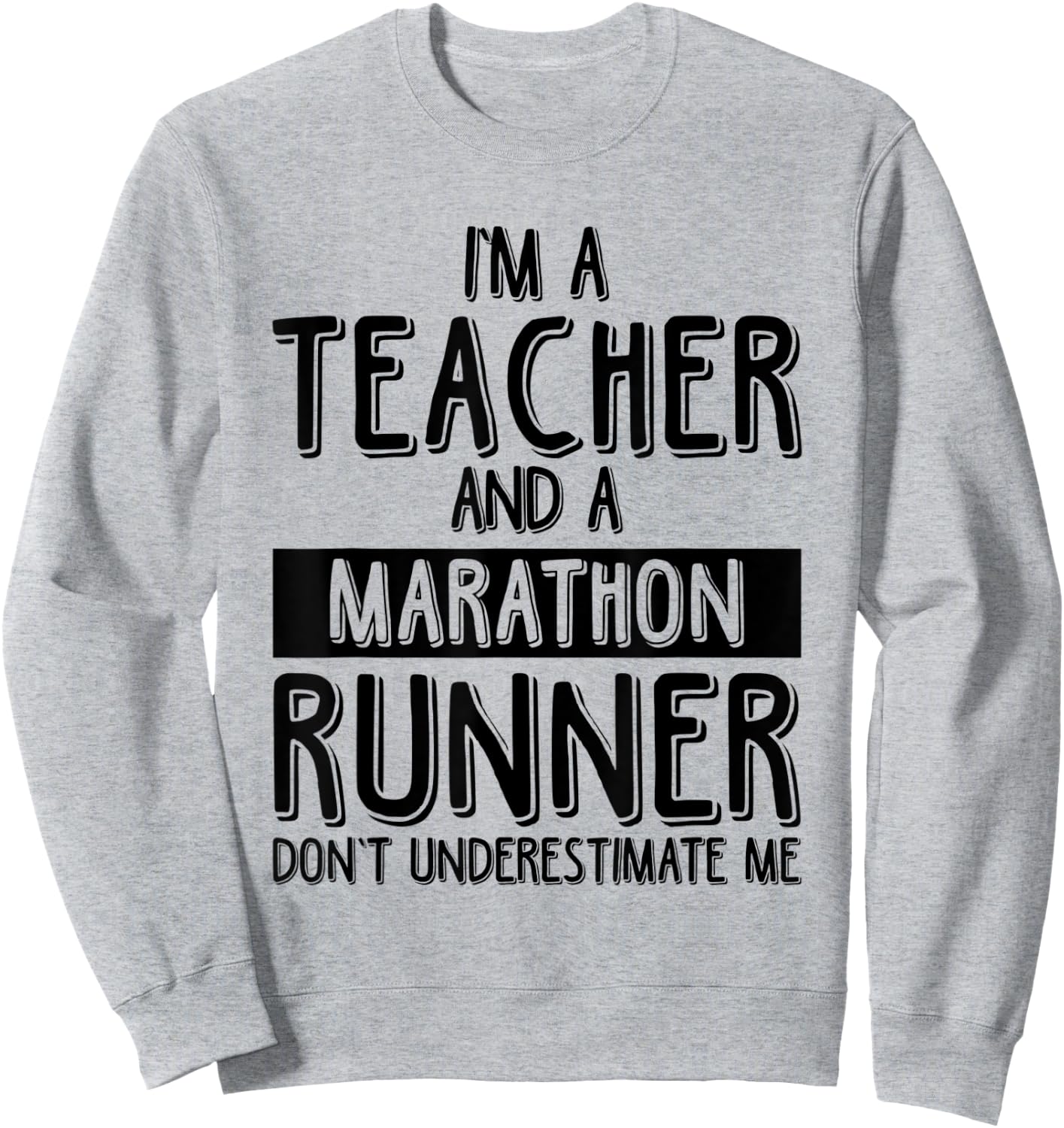 Running Teacher Marathon Funny Running Teacher Women Sweatshirt - Sweatshirt | Ash