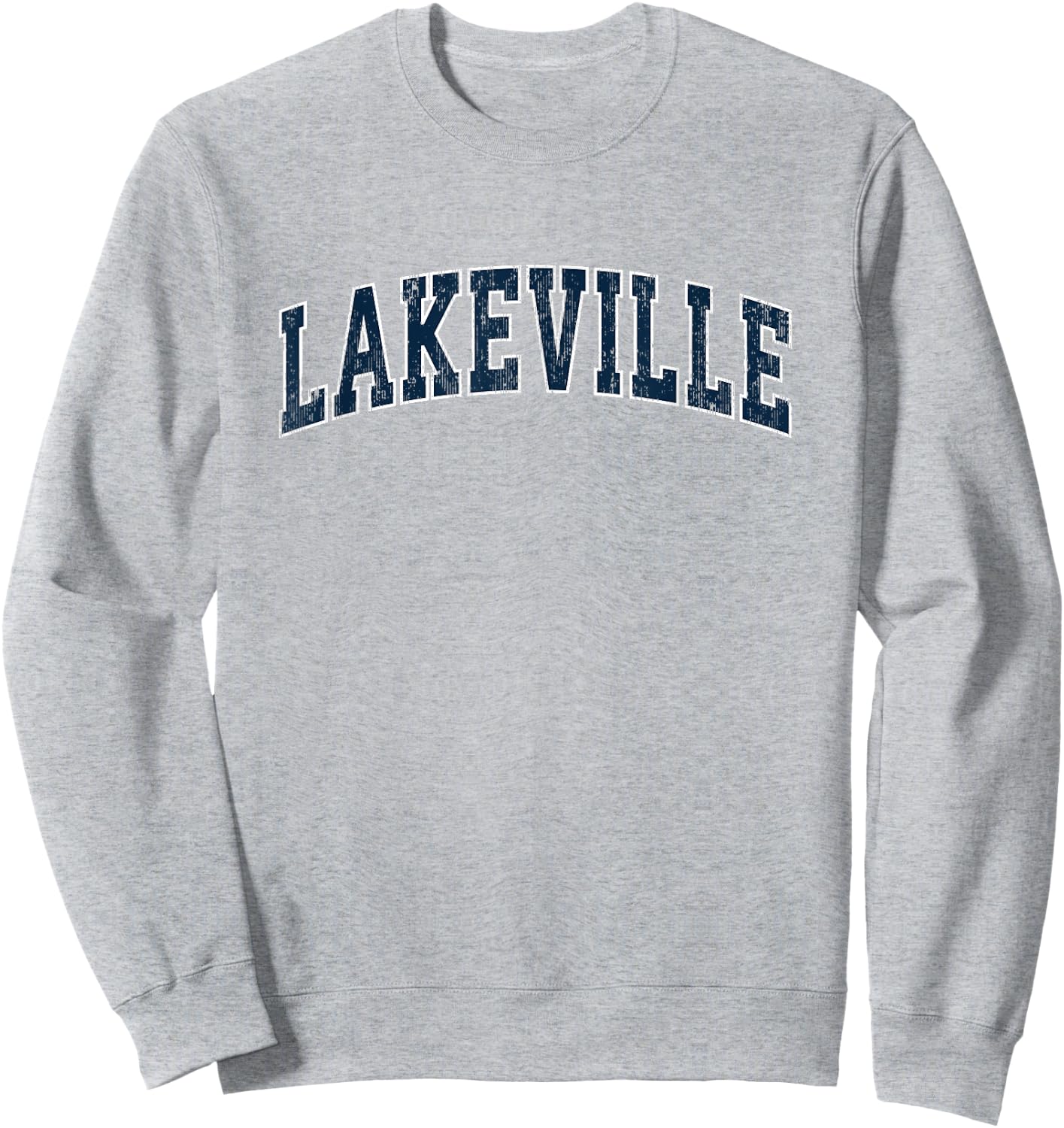 Lakeville Massachusetts MA Vintage Sports Design Navy Design Sweatshirt - Sweatshirt | Ash