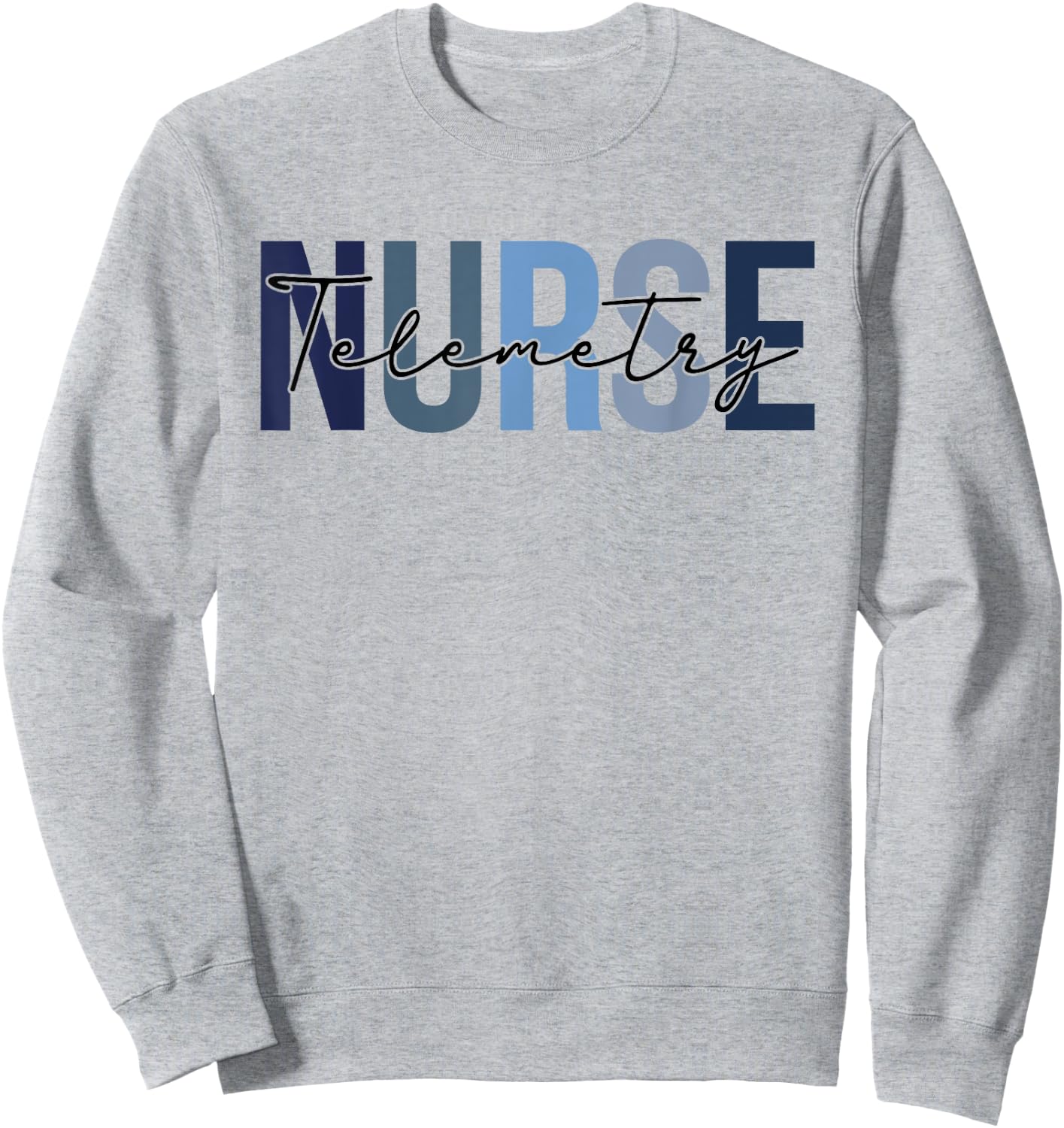 Retro Telemetry Nurse Gifts Nursing Apparel Sweatshirt - Sweatshirt | Ash