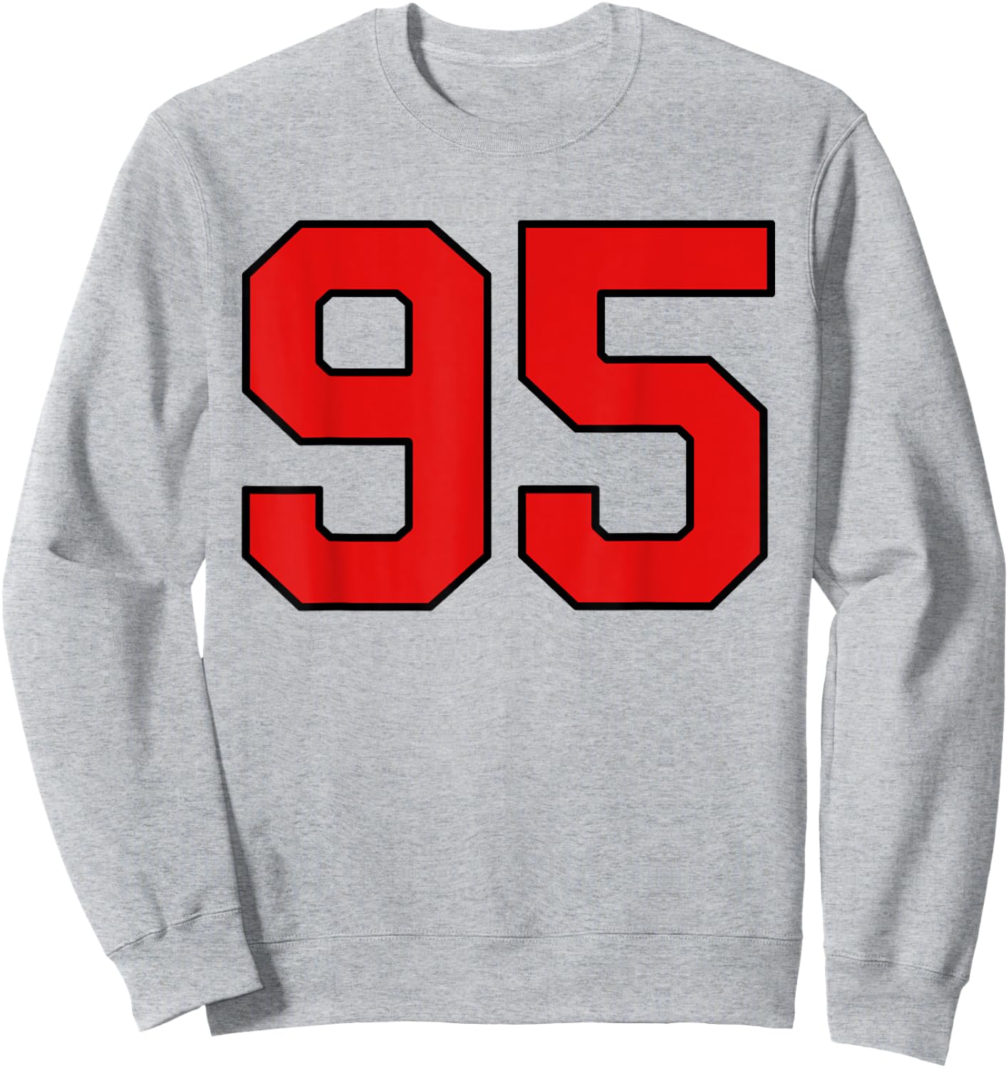 Lucky Number 95 Classic College American Varsity Fan Player Sweatshirt - Sweatshirt | Ash