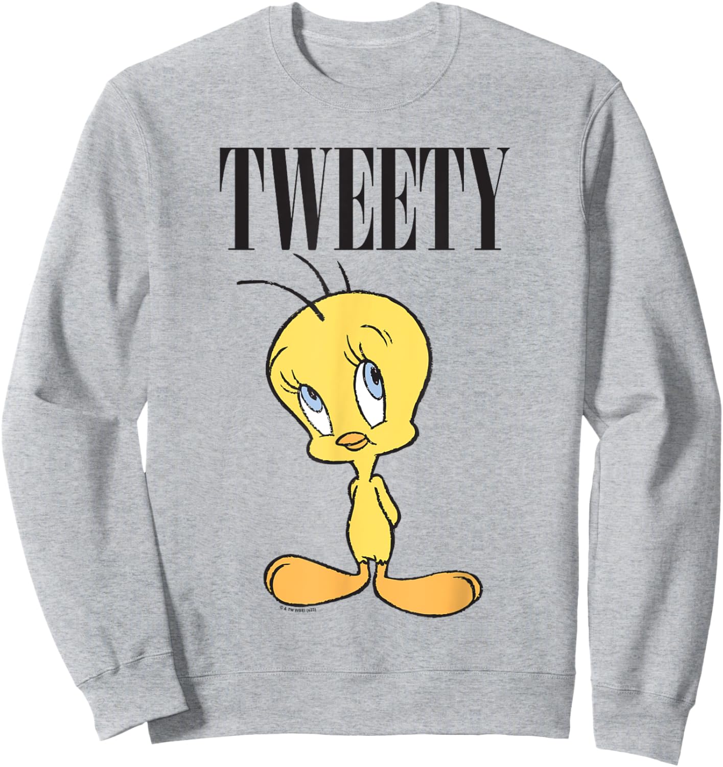 Looney Tunes Tweety Full Body Cute Portrait Sweatshirt - Sweatshirt | Ash