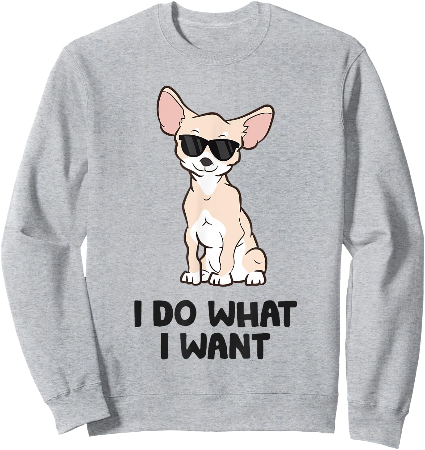 Chihuahua Dog I Do What I Want Funny Chihuahua Men Women Kids Sweatshirt - Sweatshirt | Ash